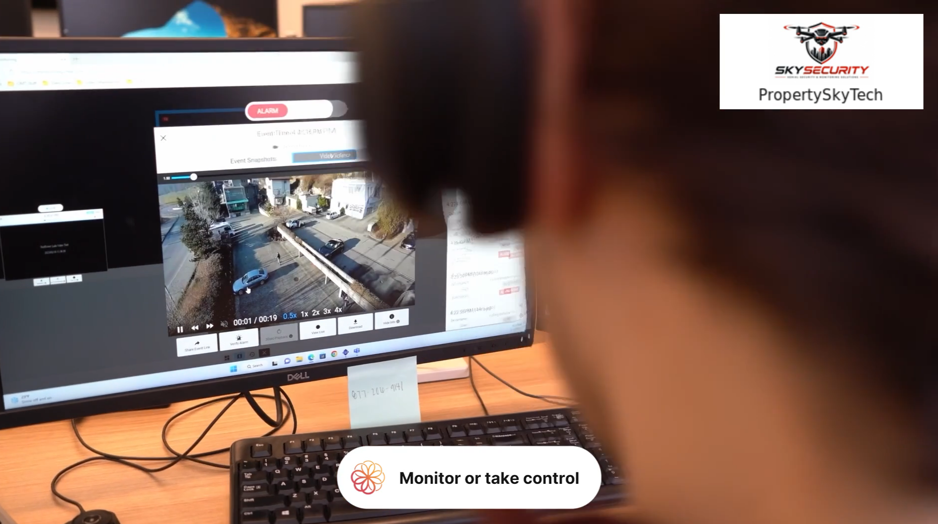 SkySecurity real time optional monitoring and reporting. a package can be built around the clients request.