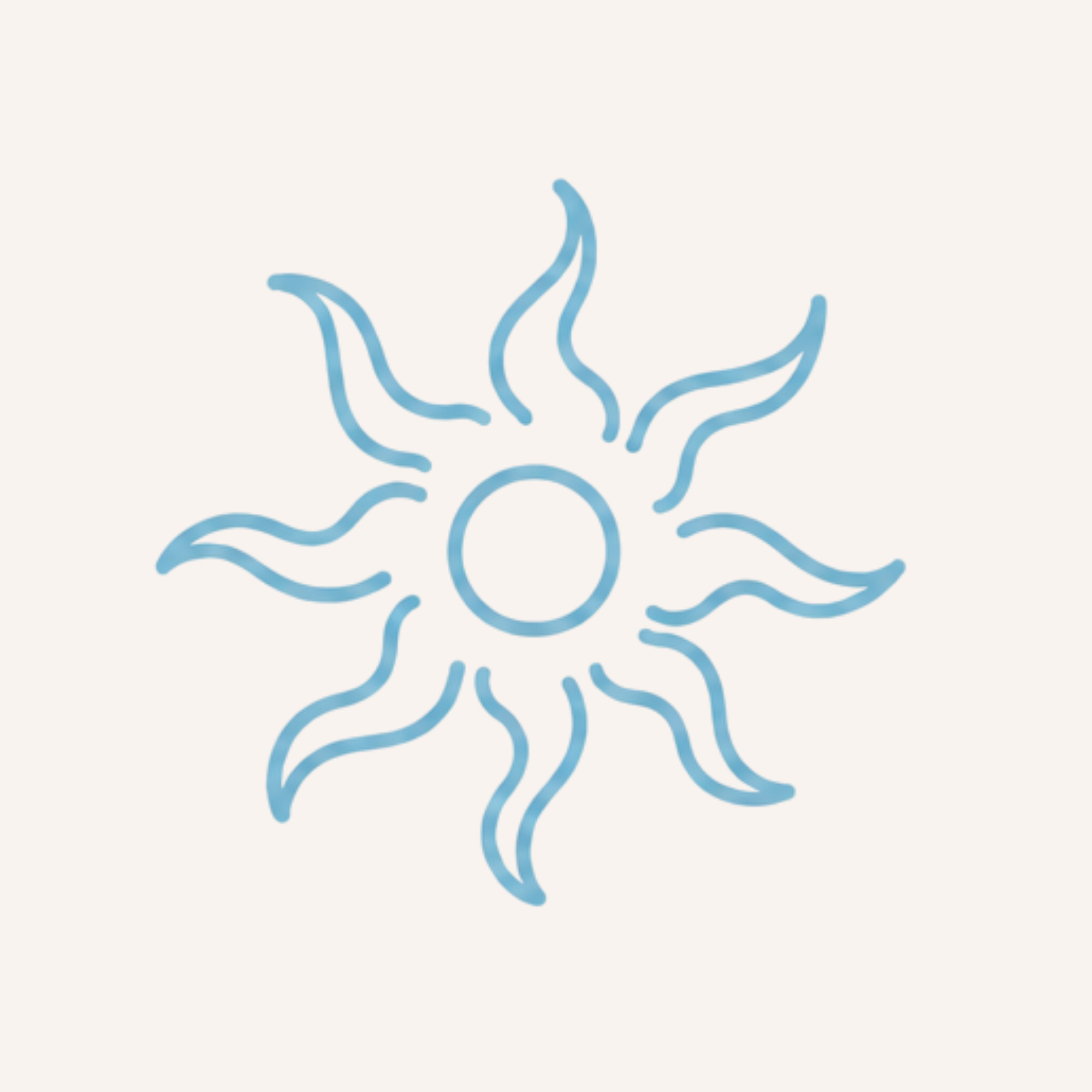 Outline drawing of an alien creature with eight tentacle-like limbs and a round head.