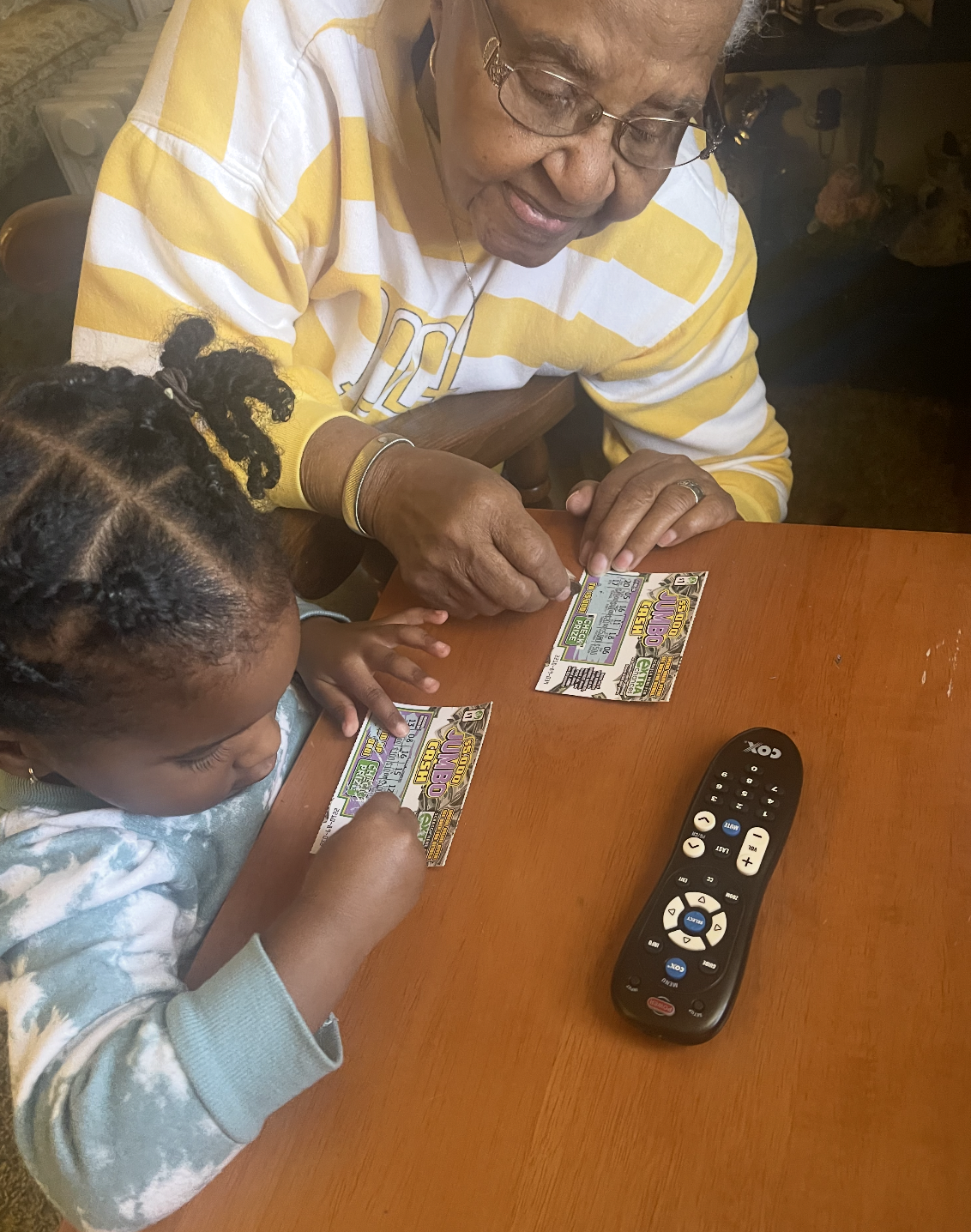 Zen Boyd and Lennie Daniel doing Scratch Offs, 2023