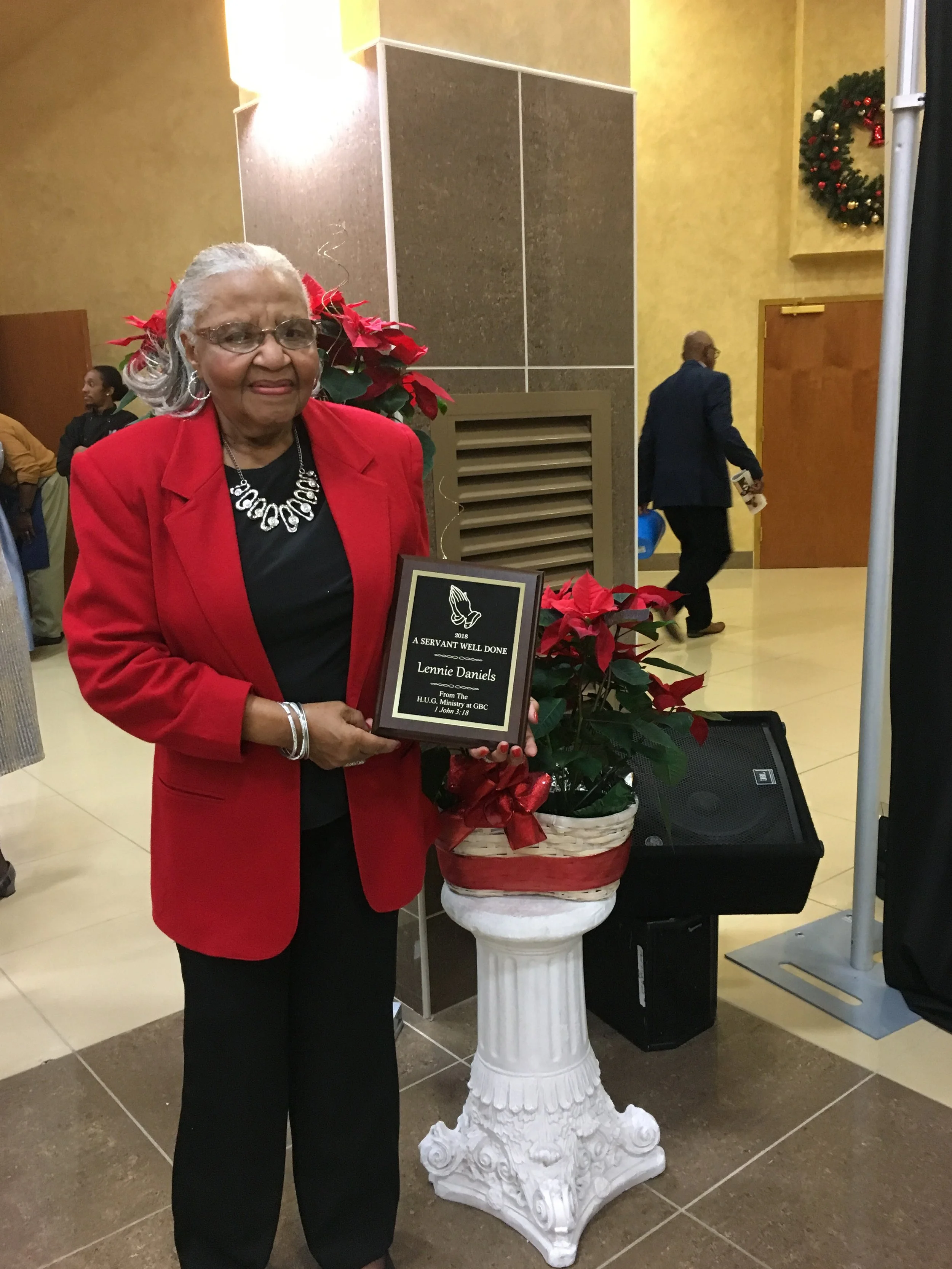 Lennie "OD" Daniel, 2018
Receiving Plaque from Gethsemane Baptist Church