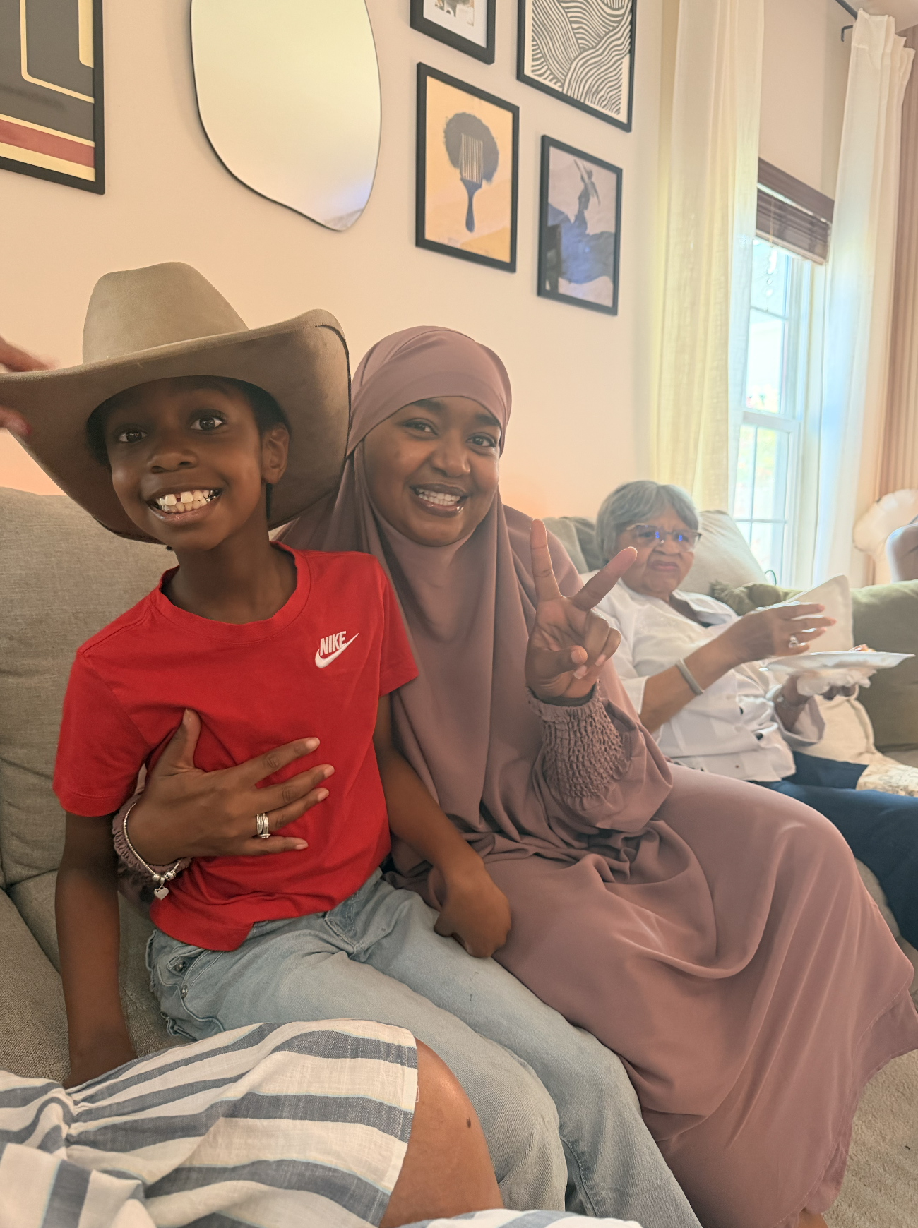 Mason Handsome and mom LaToya Knight with Lennie Daniel in the back, 2026