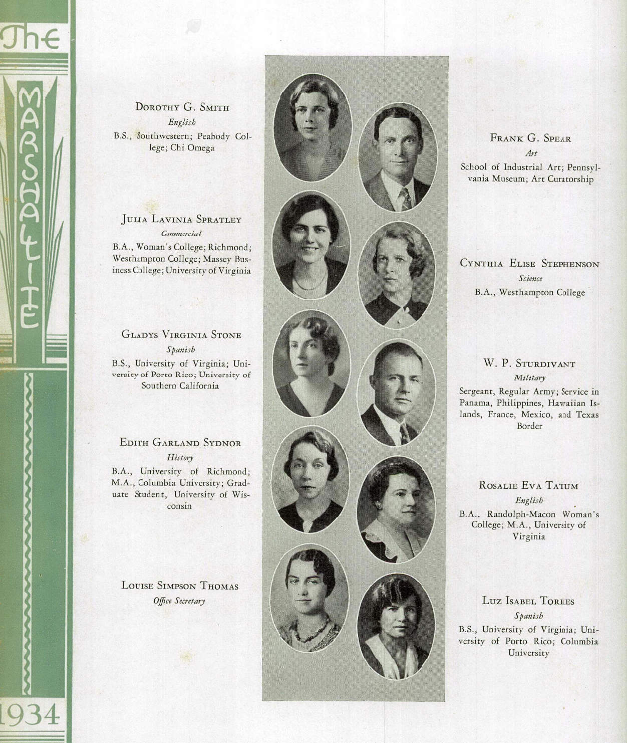 Louise Simpson Thomas, 1934