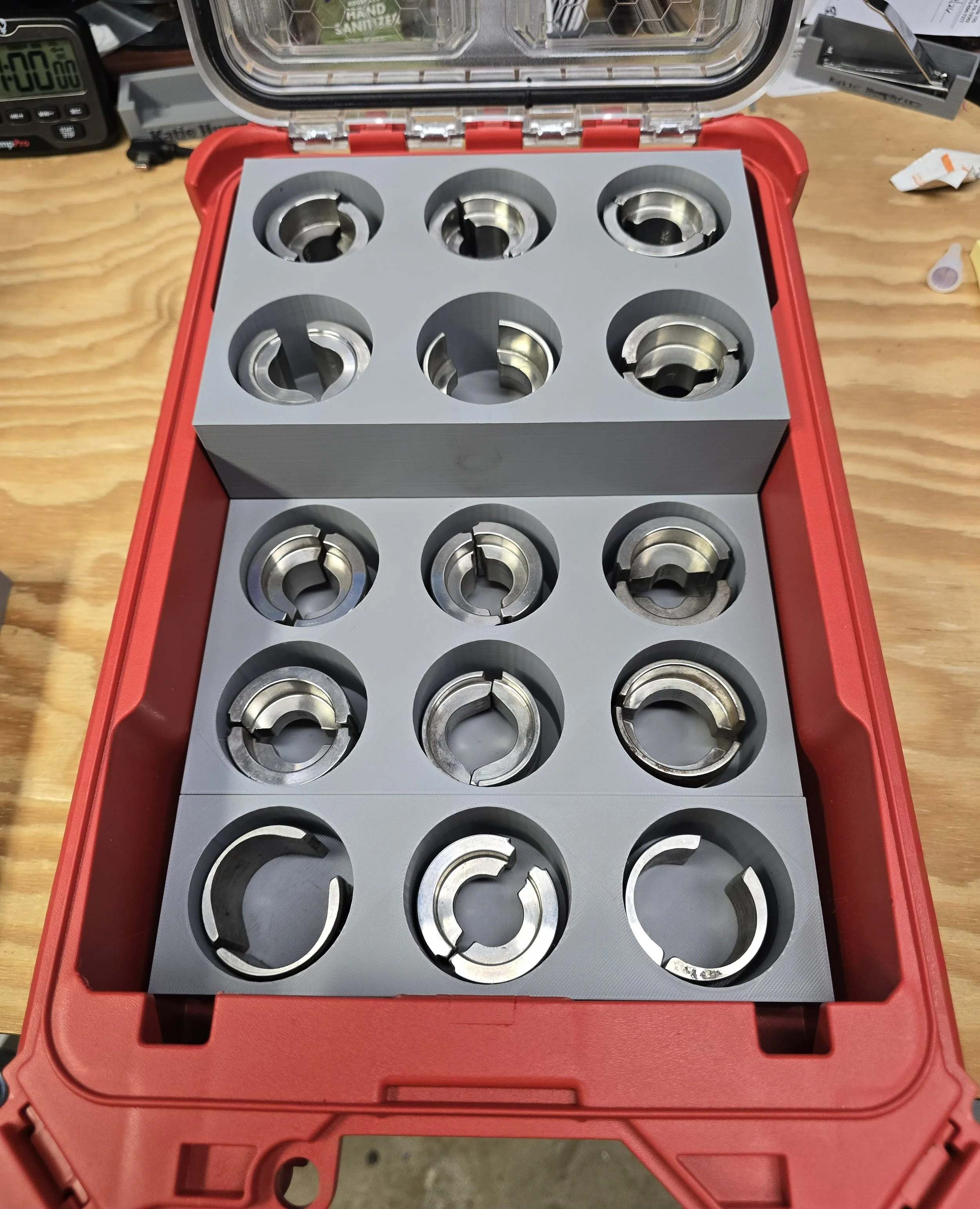 Lineman Die Organizer Insert Compatible with Milwaukee Packout - Holds 30 Dies.