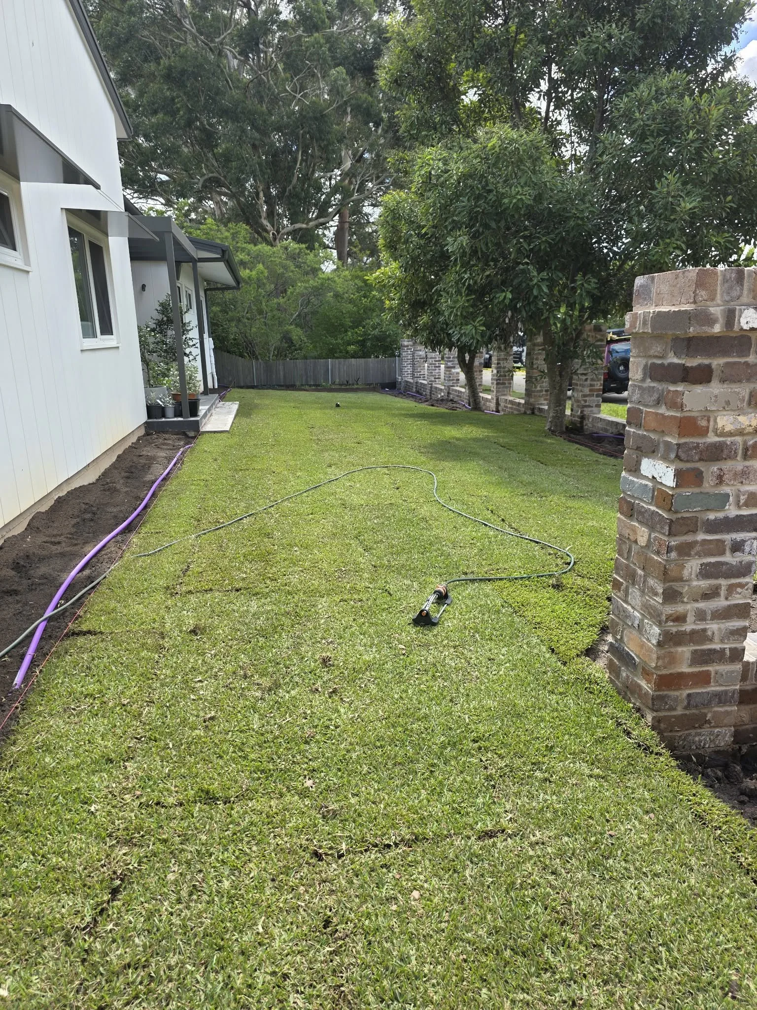 Front yard excavation, cut levelled and filled in Normanhurst.