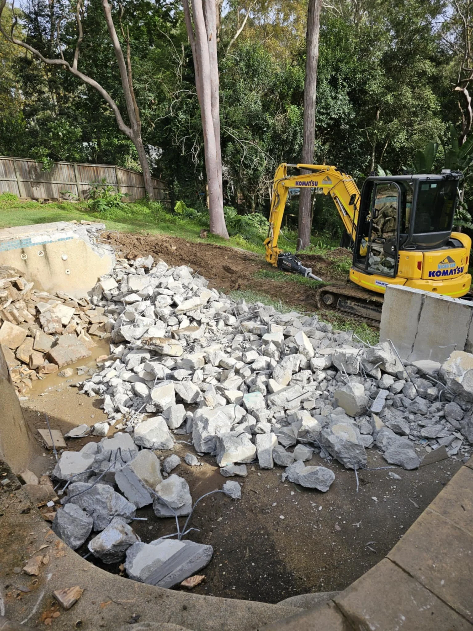 ool demolition in Wahroonga and site clean-up ready for landscaping and new outdoor area.