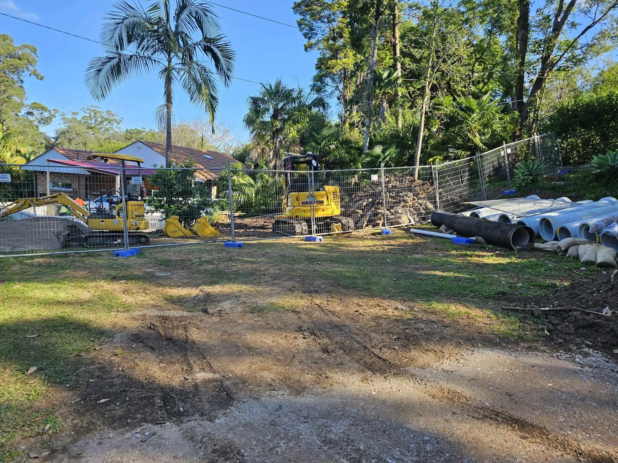 Excavation and earthworks for a subdivision in Pennant Hills