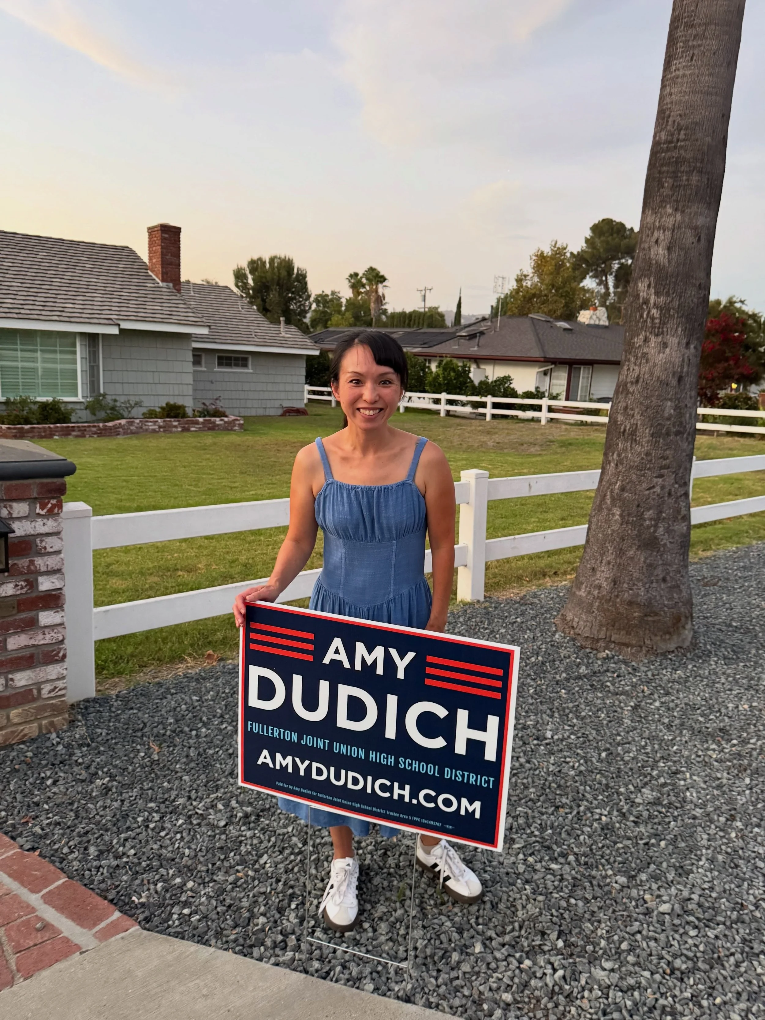 Out in the Community ❤️

Getting out, meeting neighbors, and sharing why I&rsquo;m running for Fullerton Joint Union High School District is what this campaign is all about!

Thank you to everyone who has welcomed me, encouraged me, and supported thi