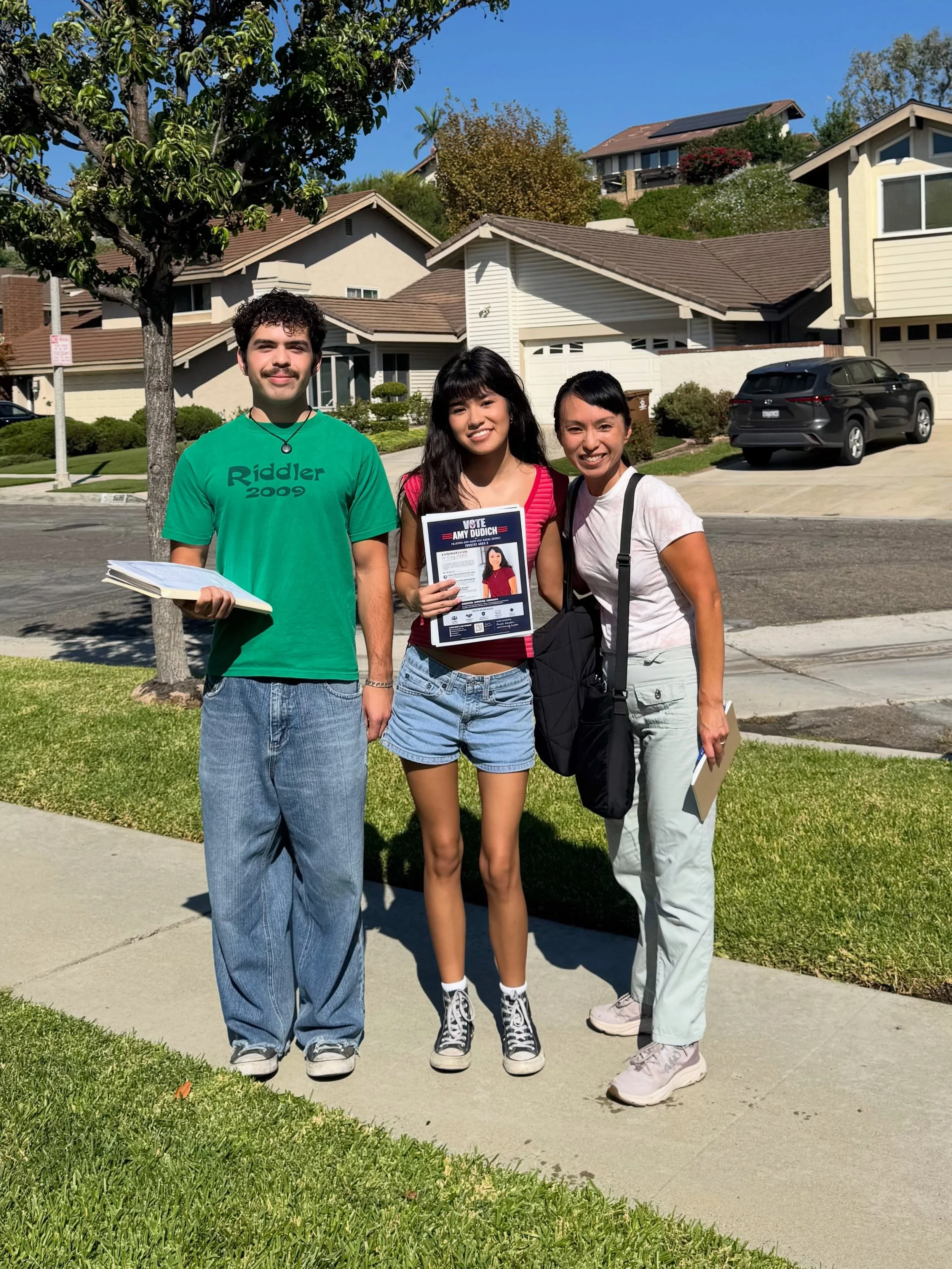 Huge shoutout to these amazing college students who spent their time helping me hit the doors! 🎓🚪🙌 The next generation is getting involved &mdash; and it&rsquo;s inspiring to see! ❤️