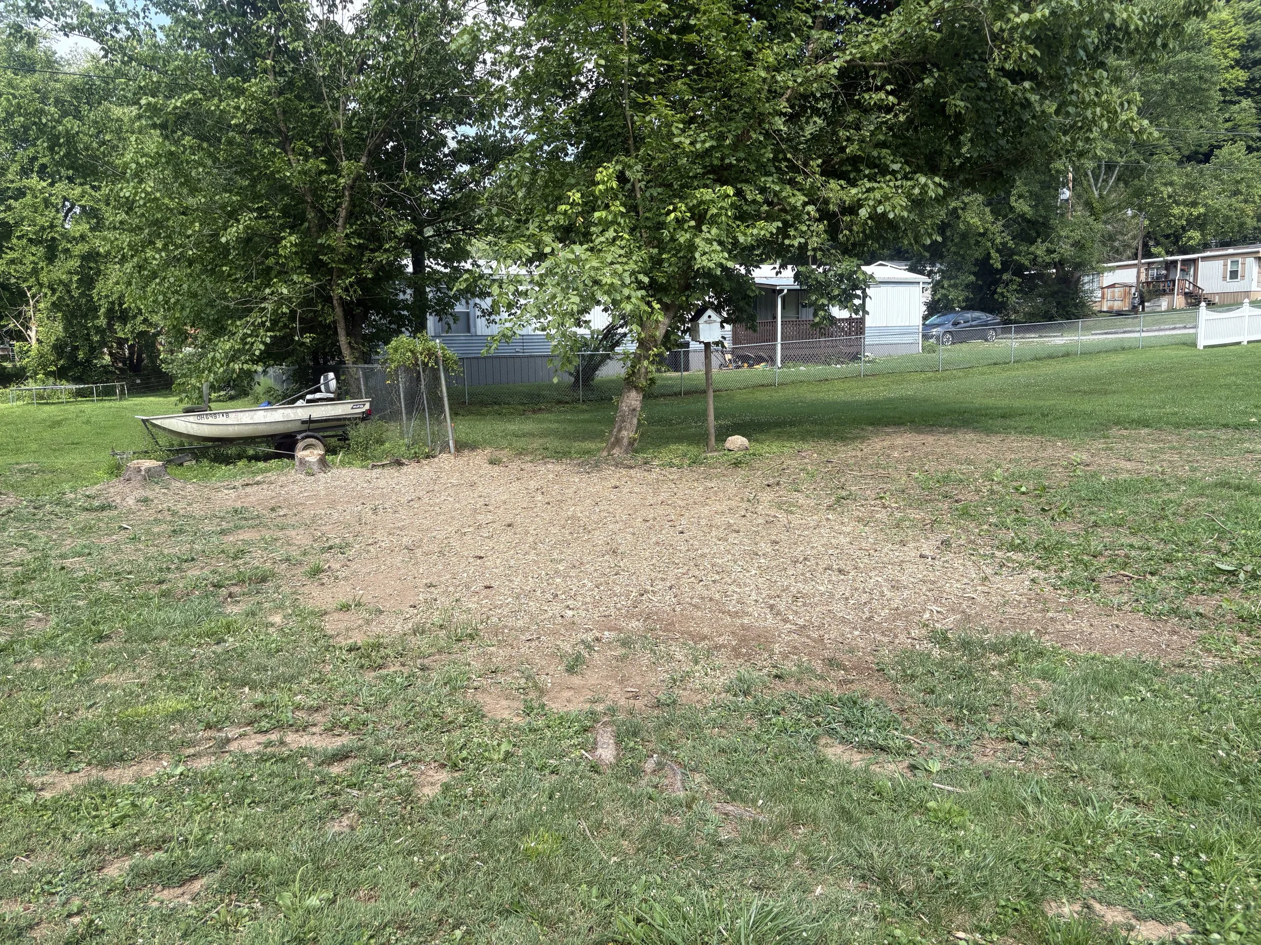 After the grinding is done and your stumps are gone 