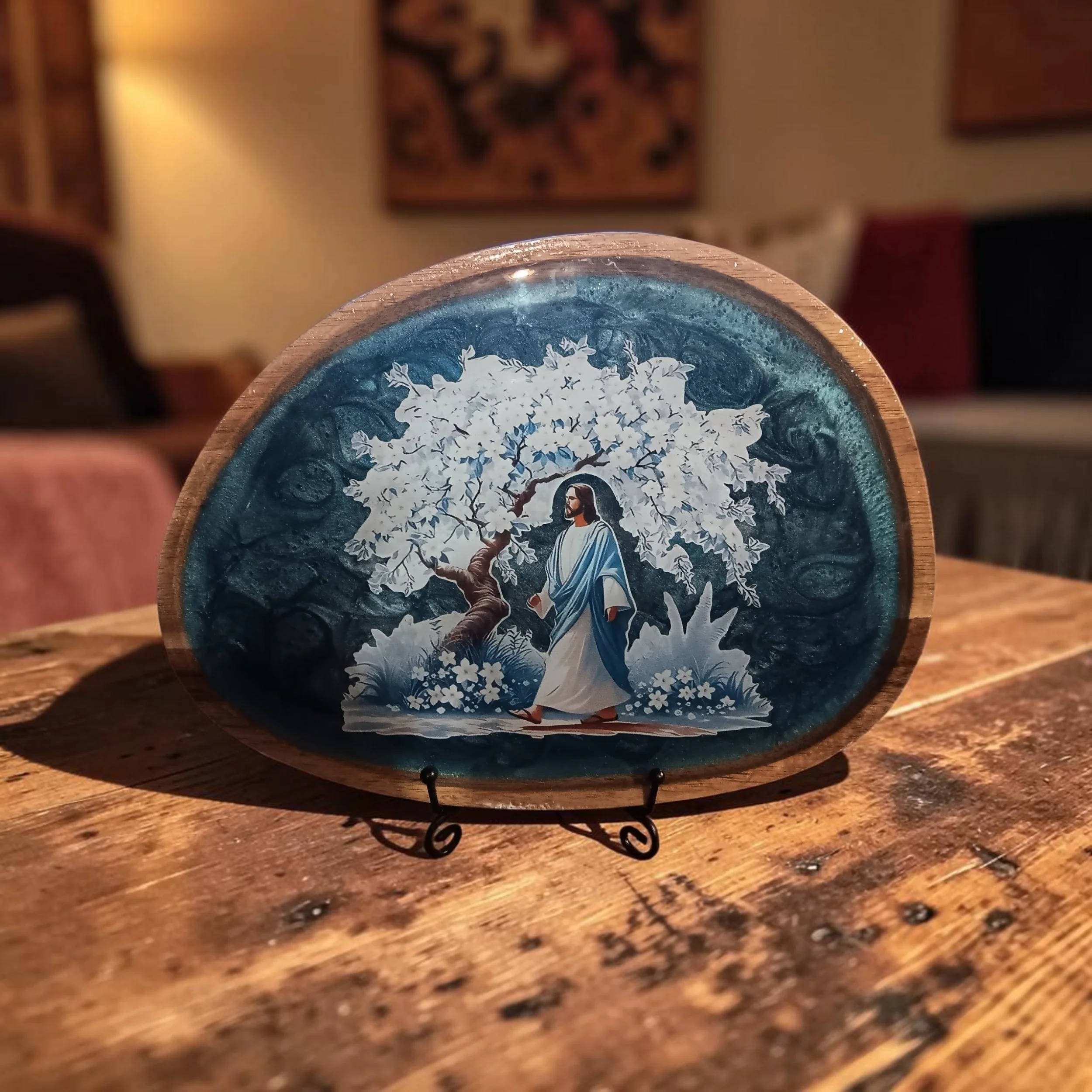 'Walk With Me' Christian Art Plaque