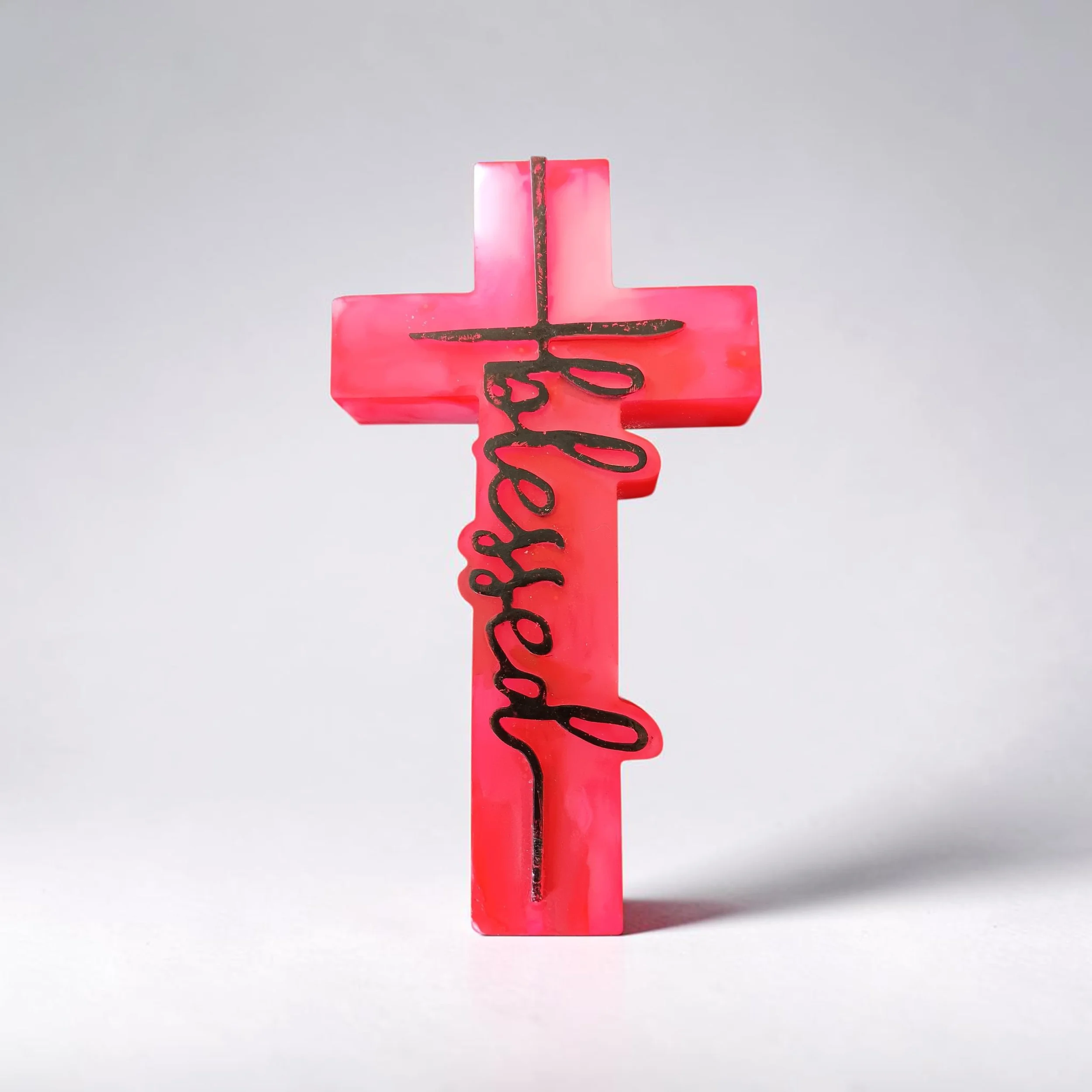 "Blessed" Script Cross