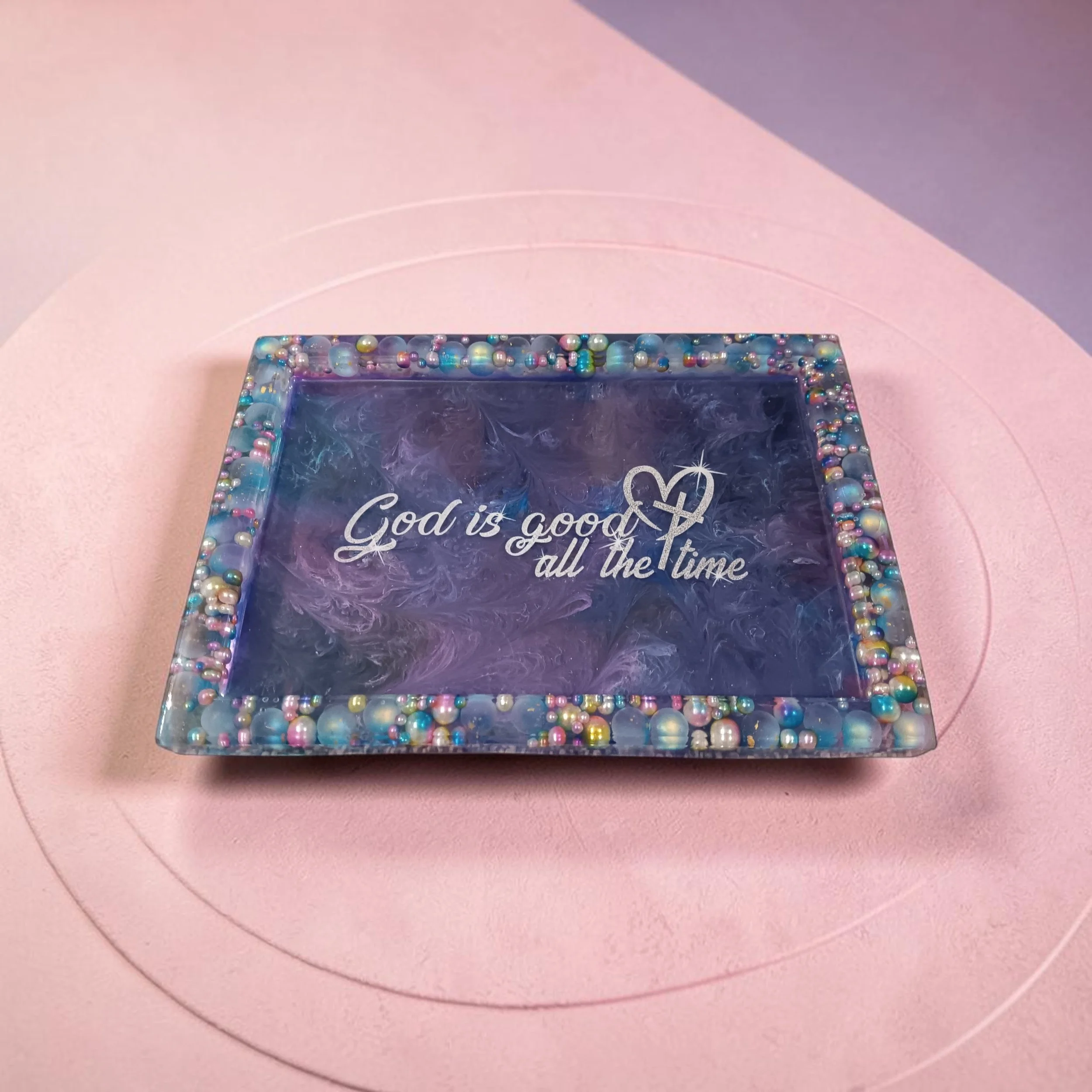 Purple and Pearl Inspirational Tray