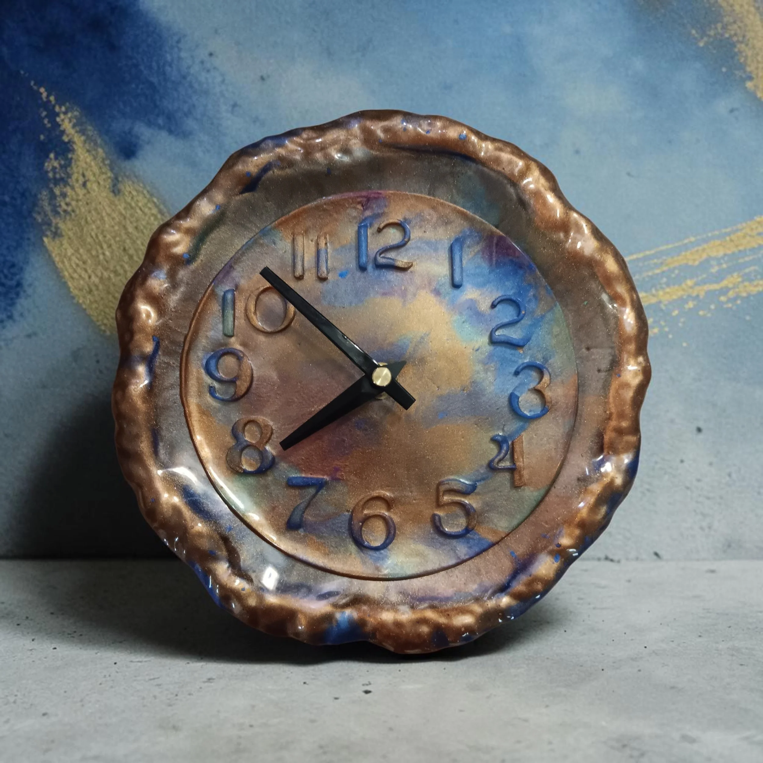 Copper Swirl Clock