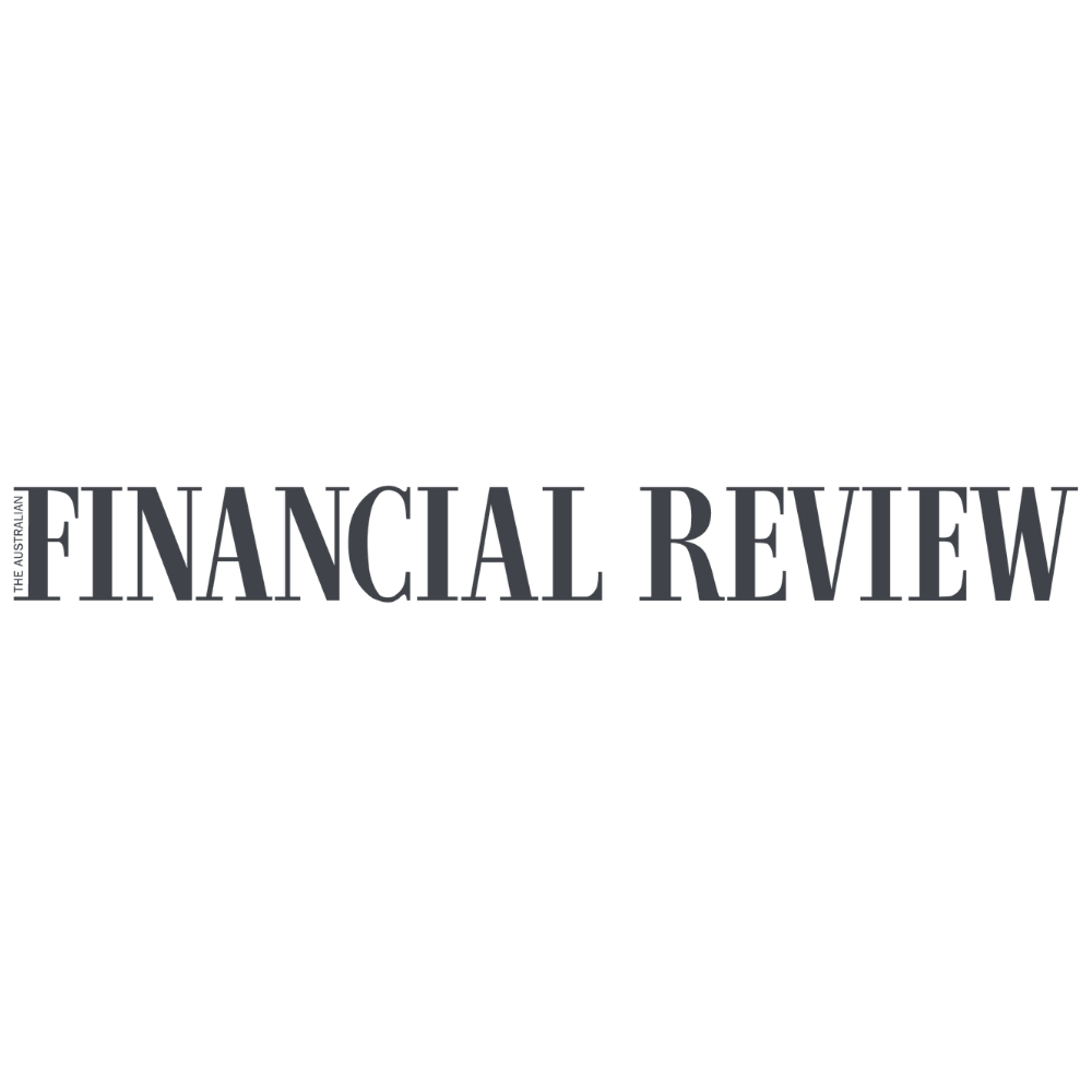 Logo of The Financial Review with a stylized eagle above the text.