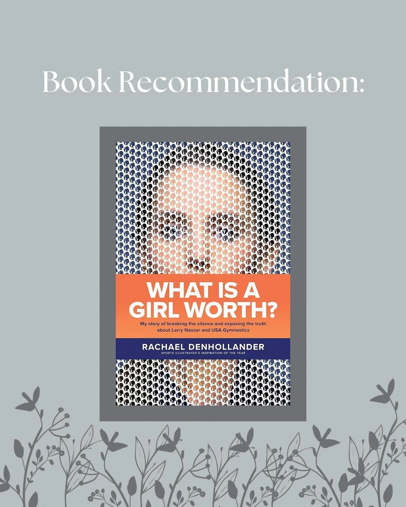 I just finished this incredible book, and I was so moved by Rachael&rsquo;s bravery and strength. While her story is heartbreaking, it also contains so much hope and redemption. I hope that people can learn the importance of believing and protecting 