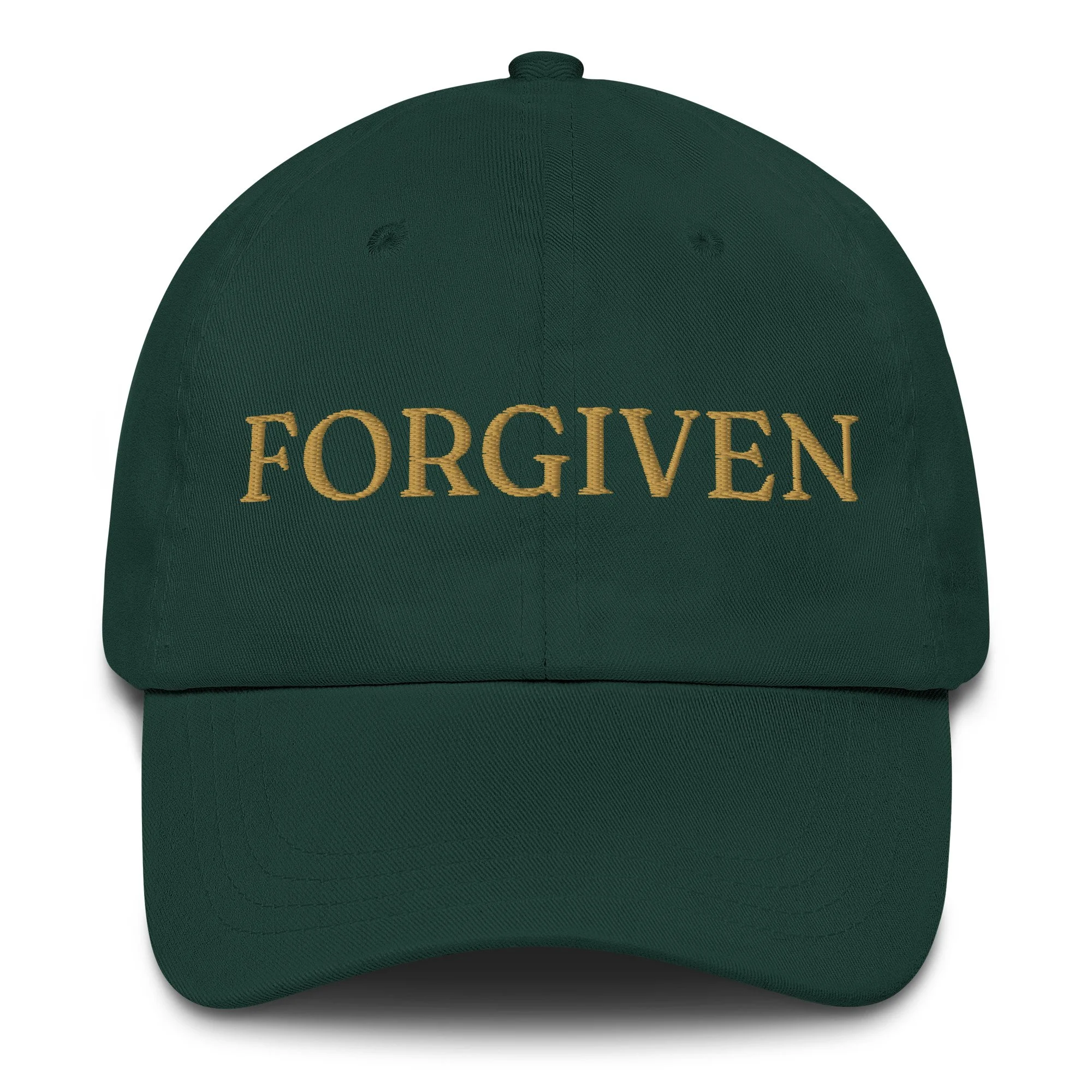 Forgiven - Embroidered Dad Hat - Gold