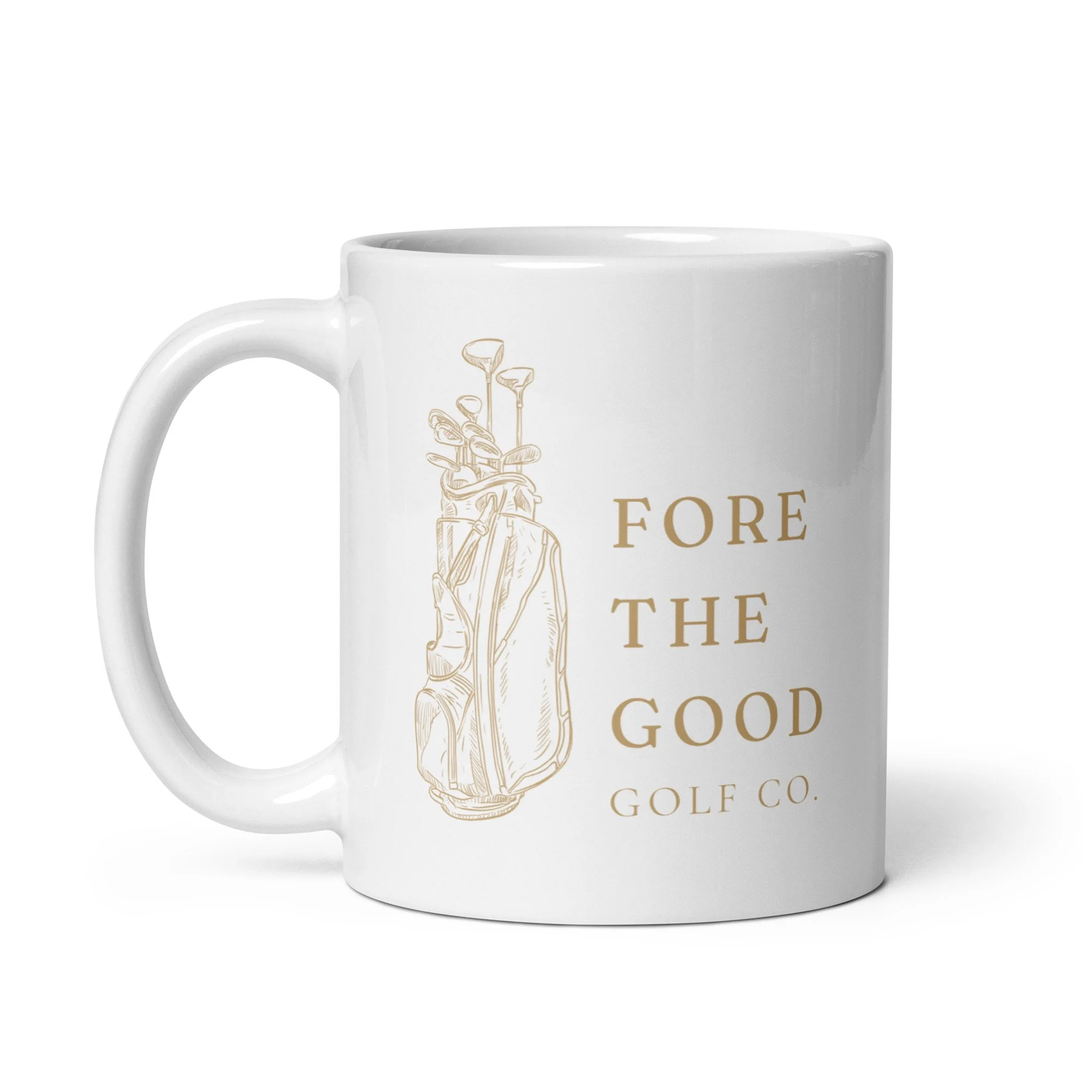 The Heritage Bag - White Glossy Mug - Gold