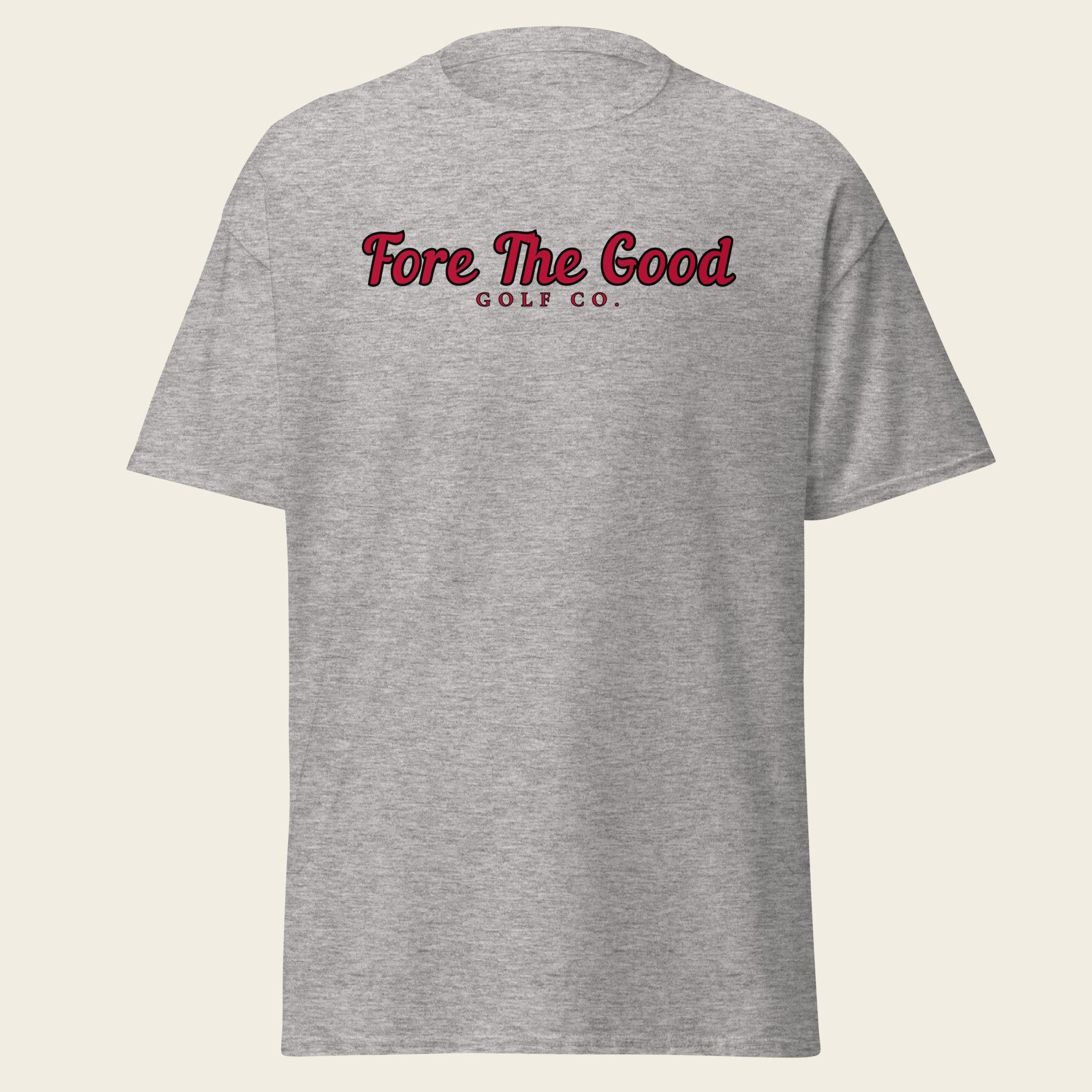 The Fairway Script - Unisex Classic Tee - Red/Black