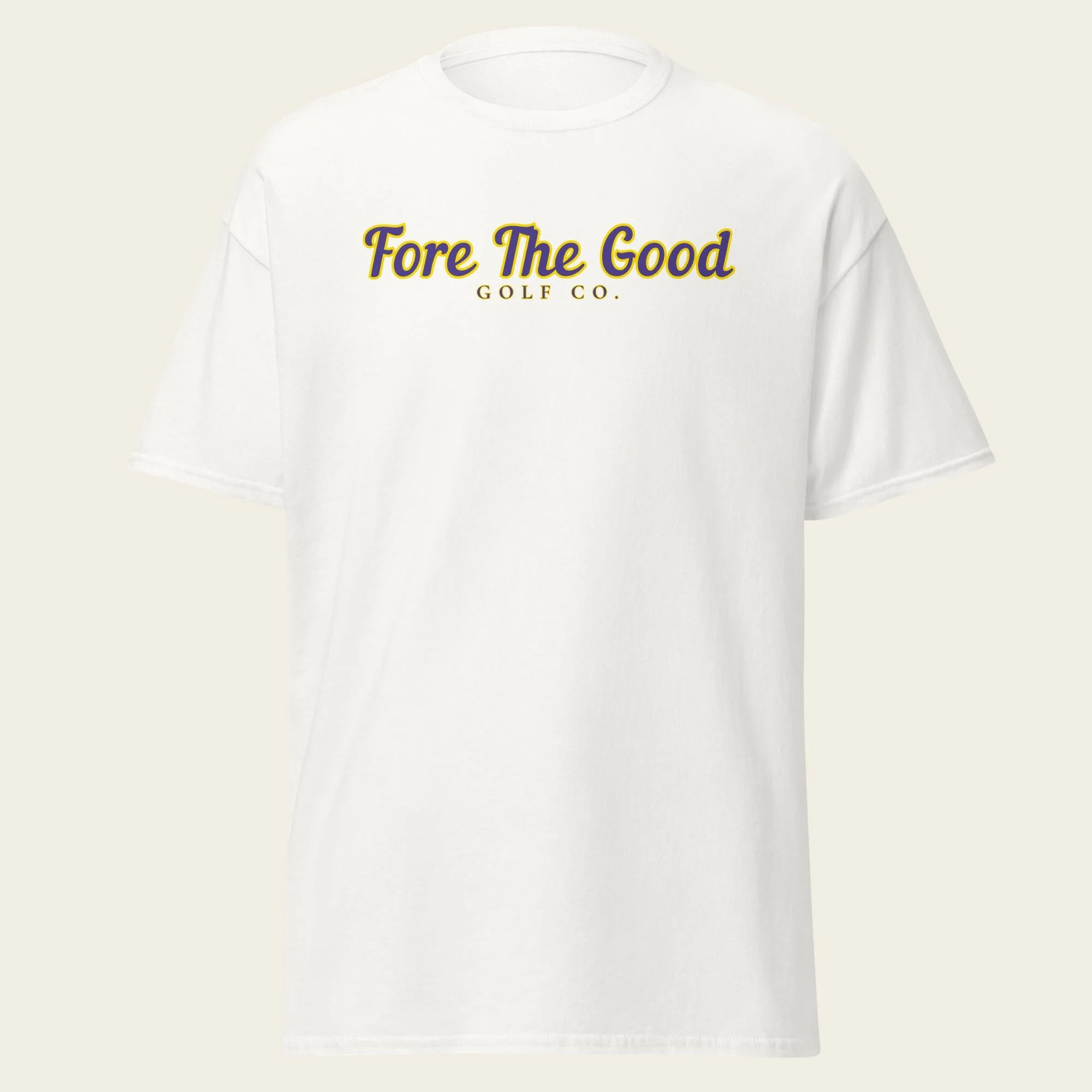 The Fairway Script - Unisex Classic Tee - Purple/Gold