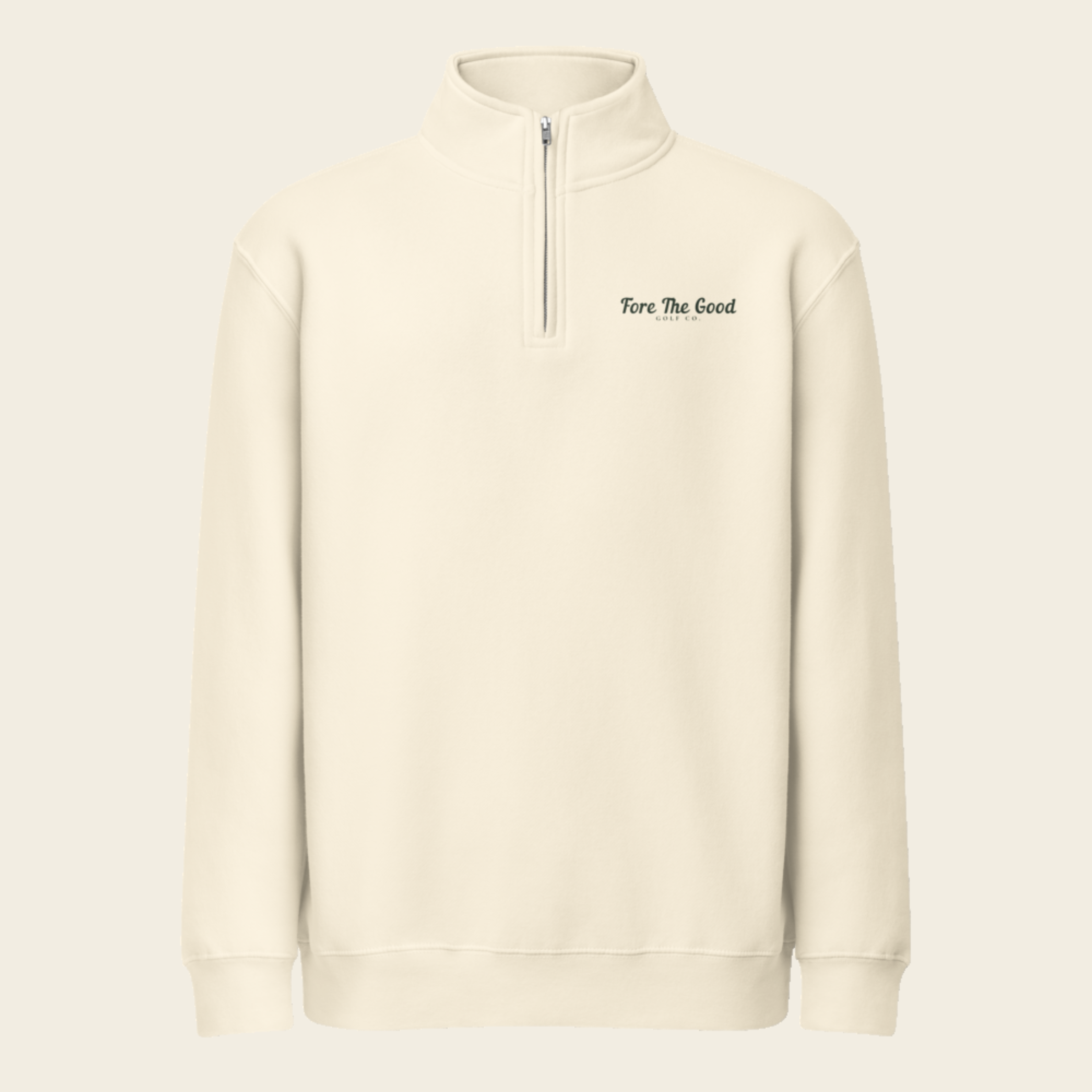 The Fairway Script - Lane Seven 1/4 Zip Sweatshirt - Green