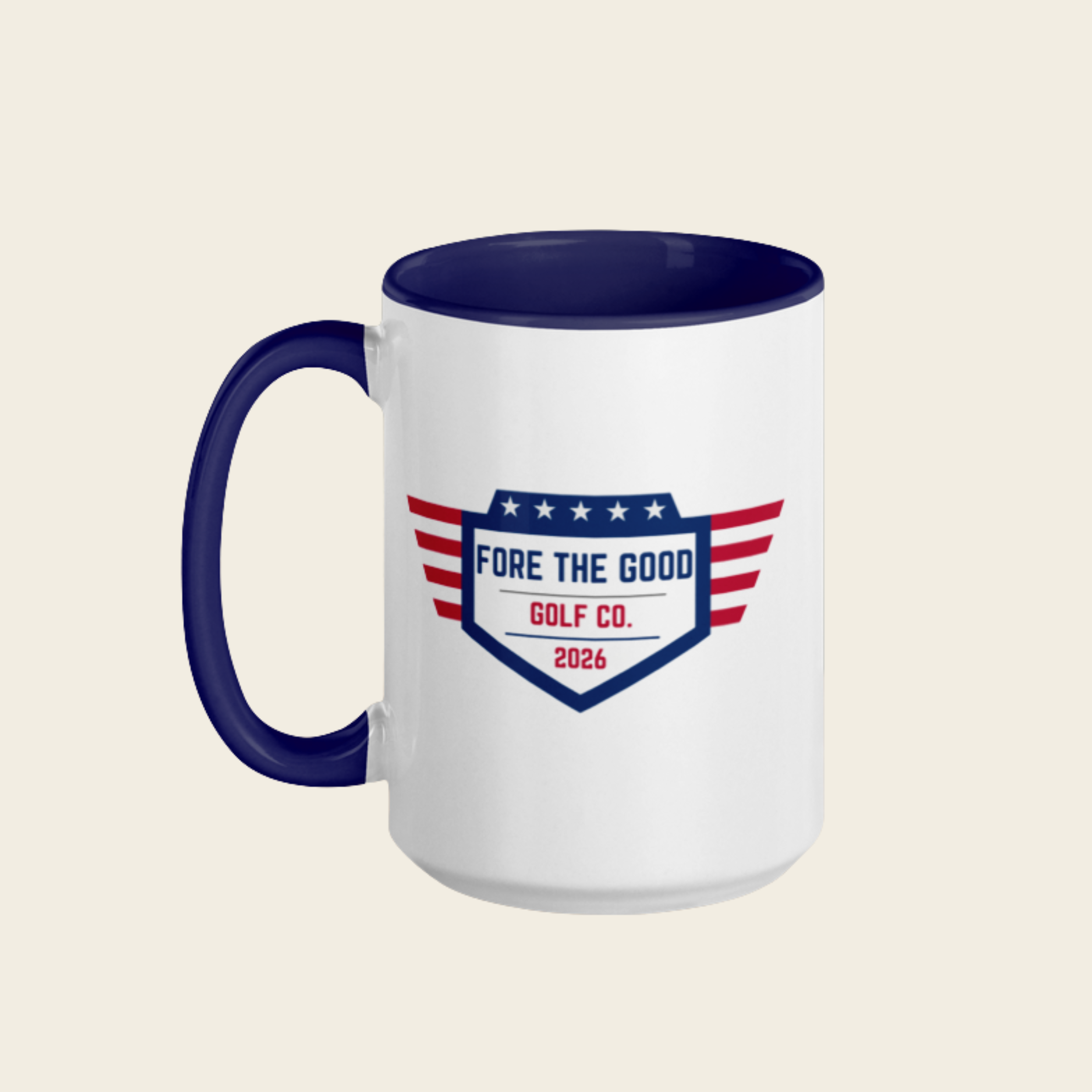 The Patriot - Colored Handle Mug - Navy