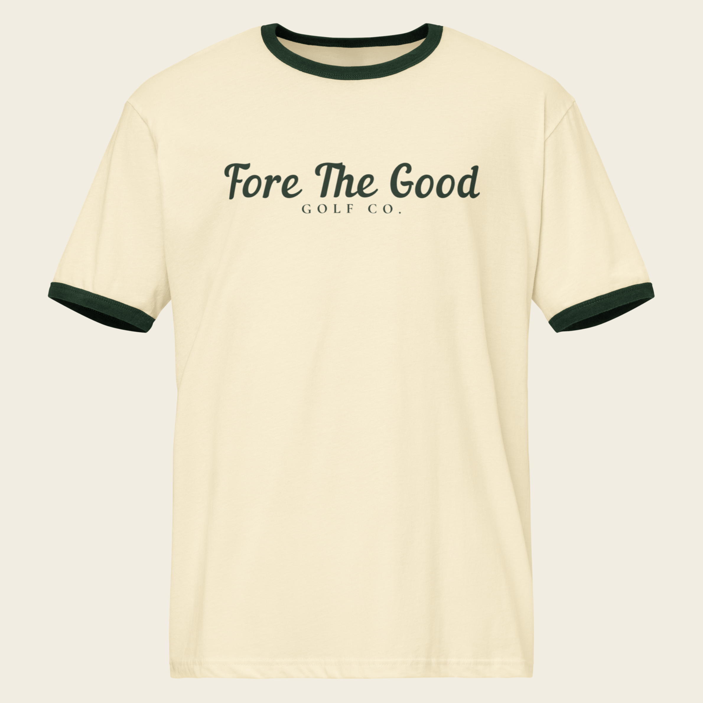 The Fairway Script - Unisex Ringer T-shirt - Green
