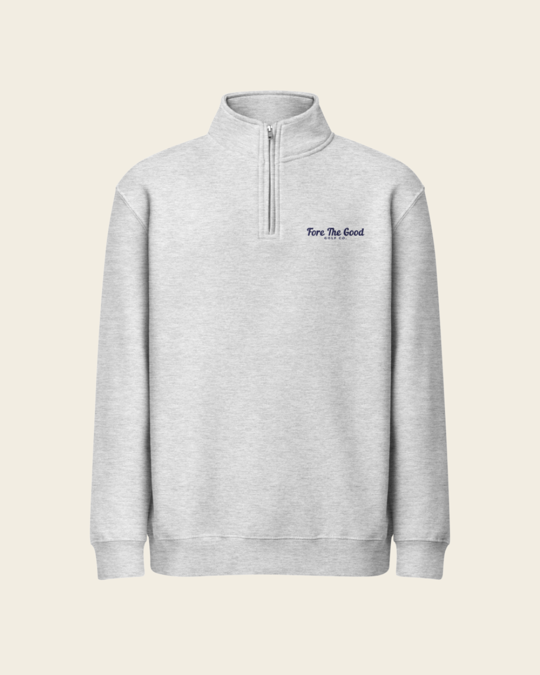 The Fairway Script - Embroidered Premium 1/4 Zip Sweatshirt - Navy