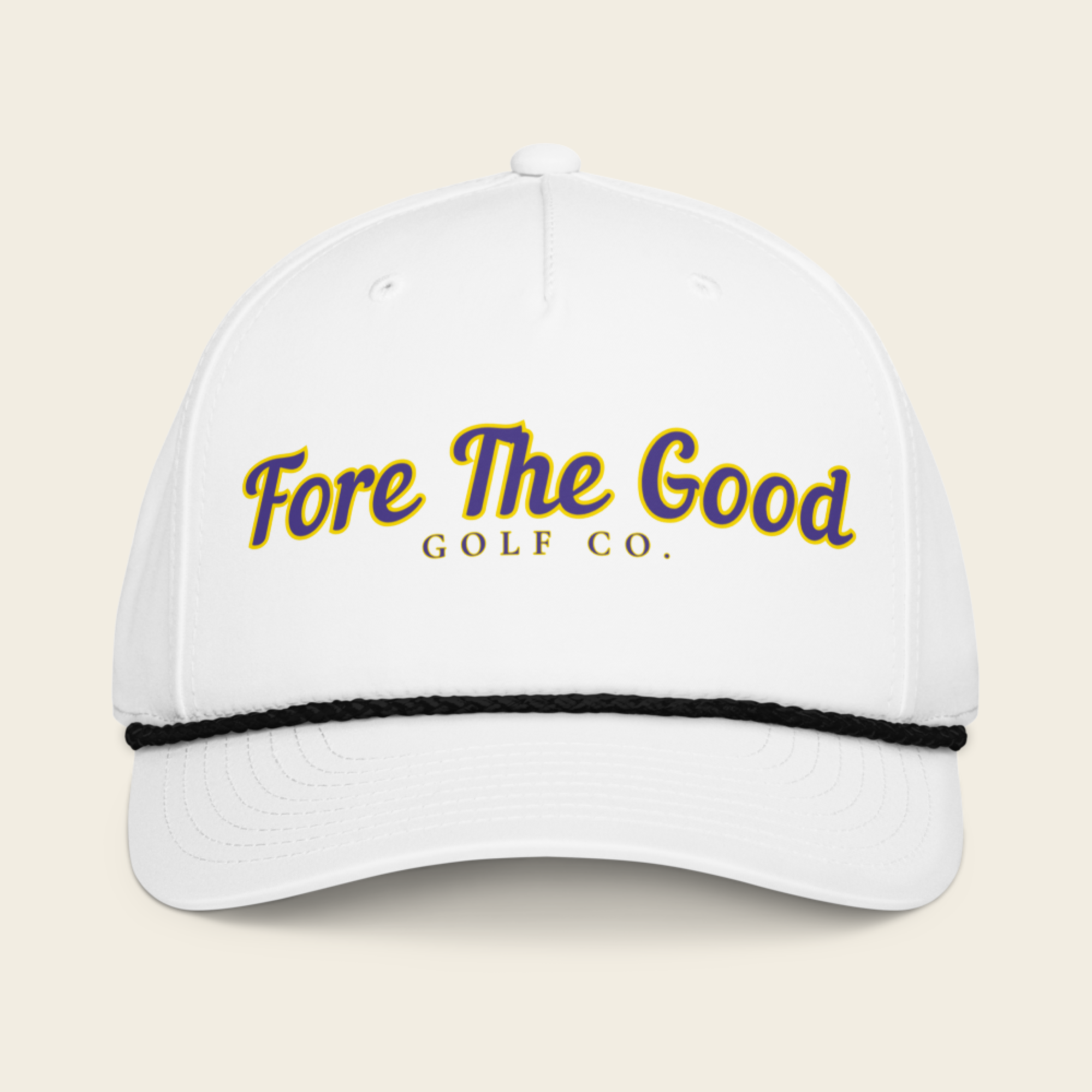 The Fairway Script - Classic Rope Cap - Purple