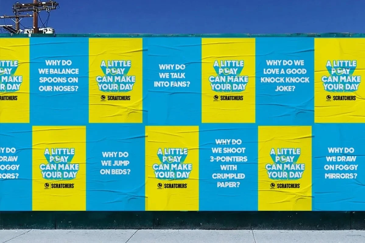 Launch wild postings asking questions that encourage finding play in your life