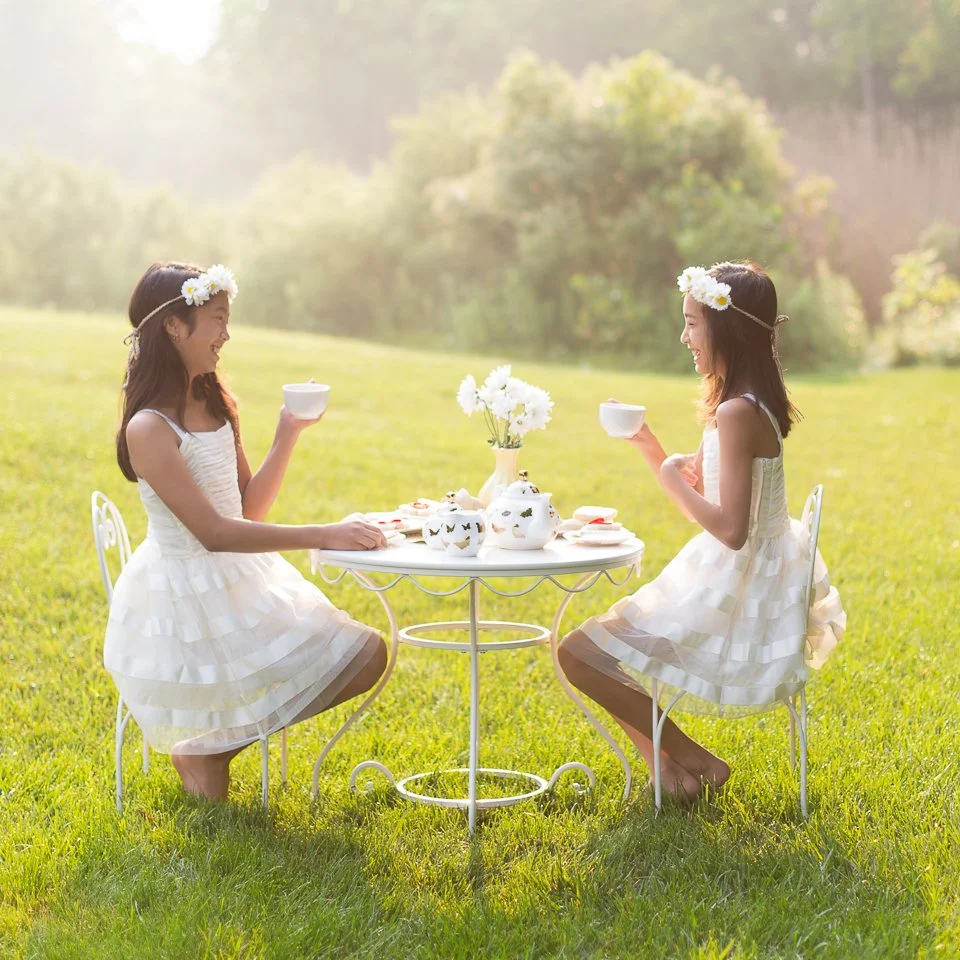 Yearly birthday tea photos series