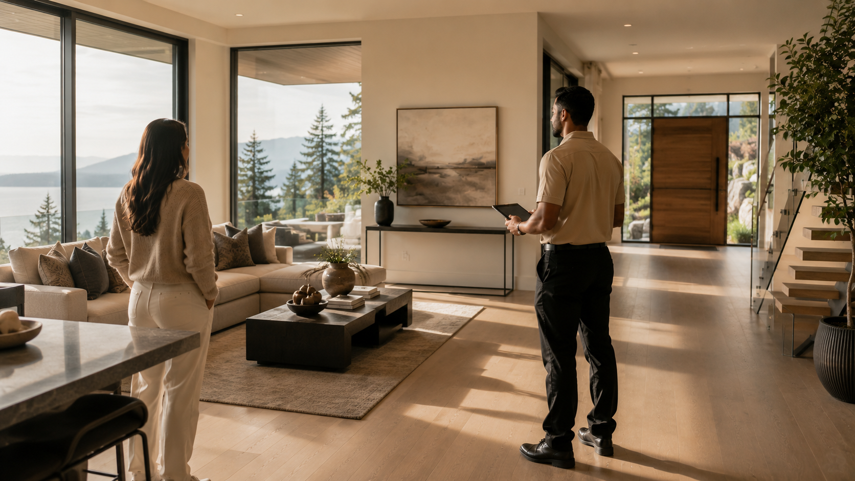 Halcyon Move Manager coordinating a residential move inside a client's home in British Columbia.