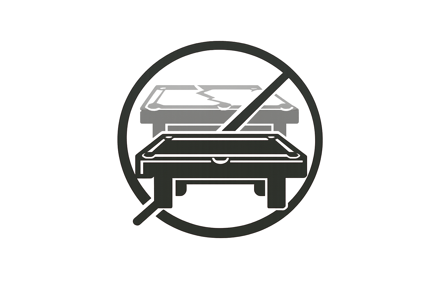 No smoking symbol with a crossed-out cigarette over a bench.