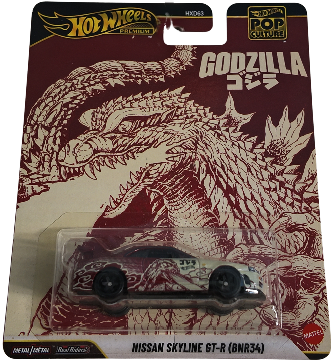 Hot Wheels Premium Godzilla Nissan Skyline GT-R (BNR34)
