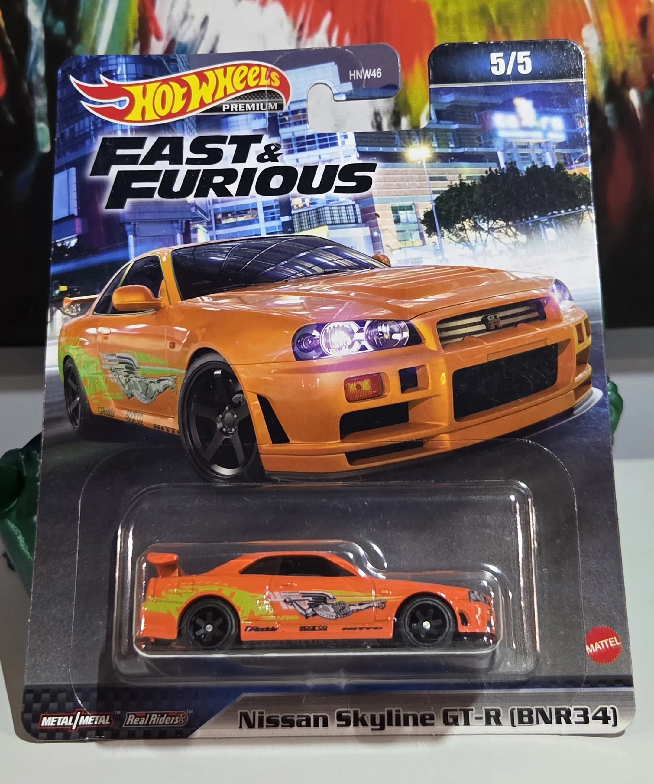 Hot Wheels Fast & Furious Nissan Skyline GT-R (BNR34) 5/5