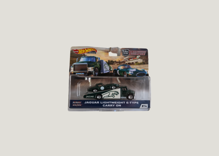 Hot Wheels Team Transporter Jaguar Lightweight E-Type & Carry On