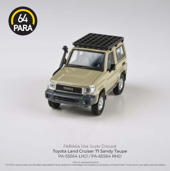 PARA64 2014 Toyota Land Cruiser 71 Diecast Model Sandy Taupe