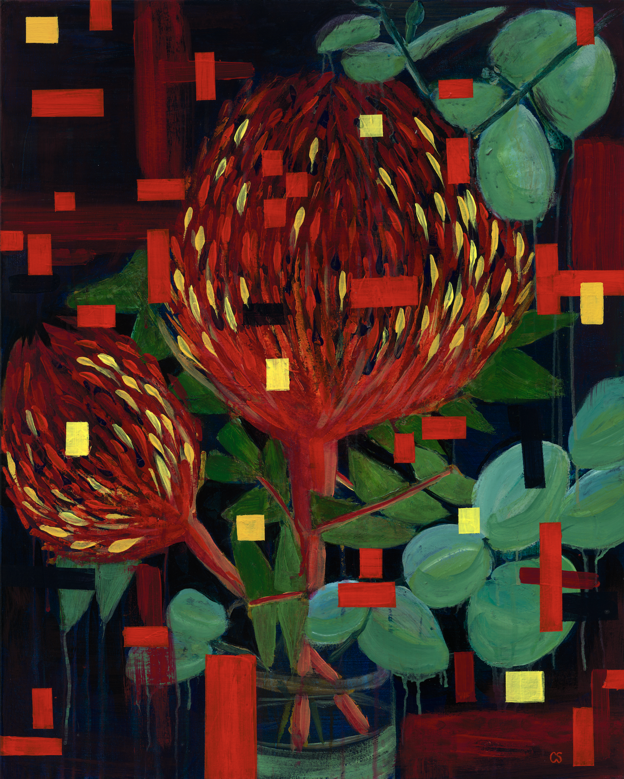 Banksia Pixels - created with a vase of native flowers accidentally left behind by my daughter.