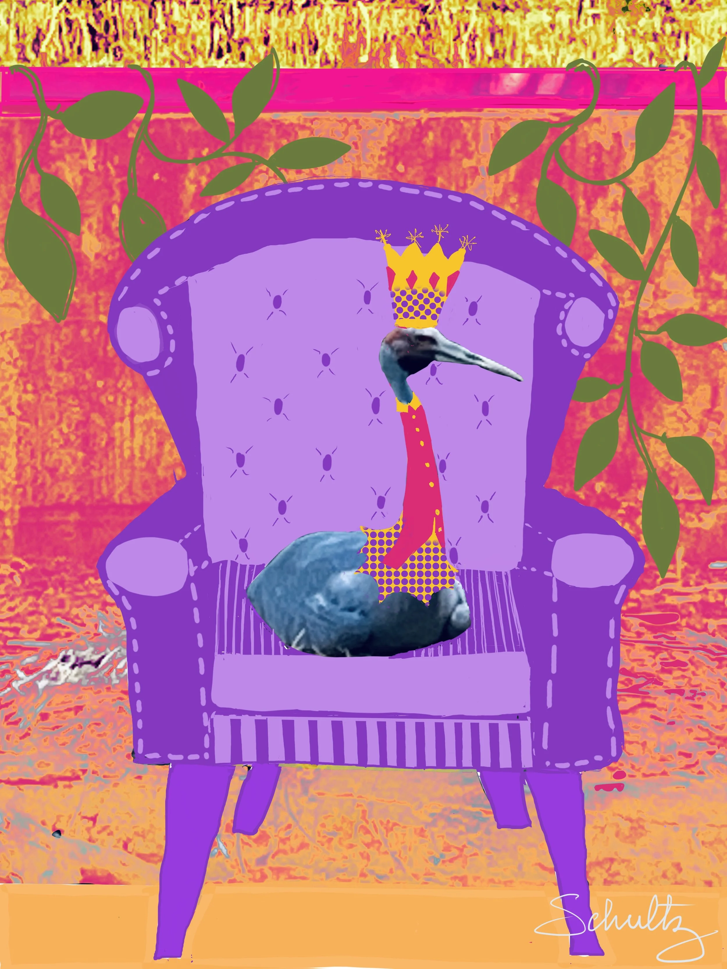 King of the castle.  Digitally created by Cathy Schultz