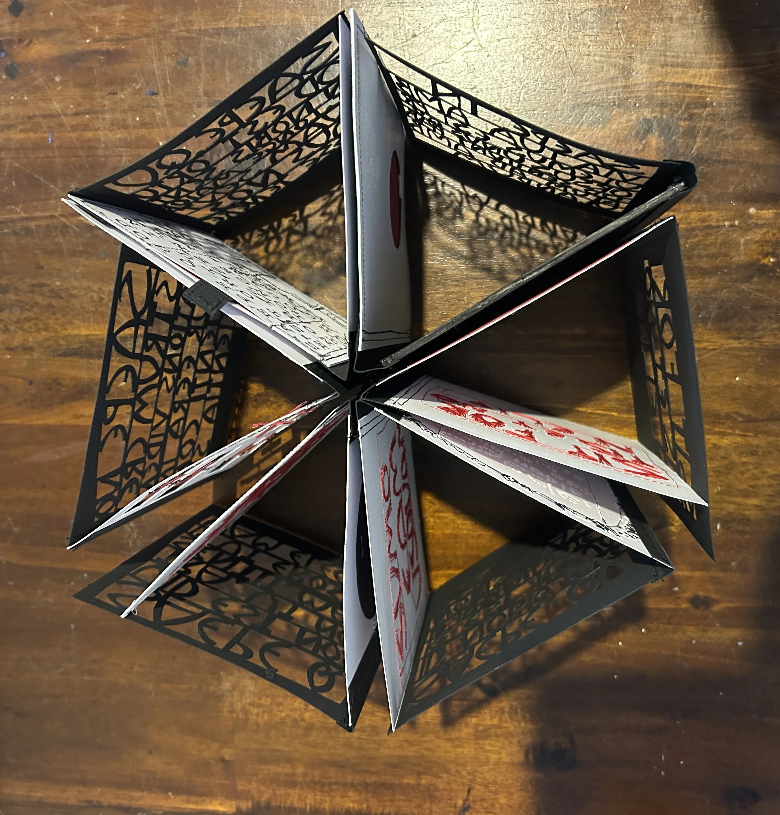 Top view of this artists book