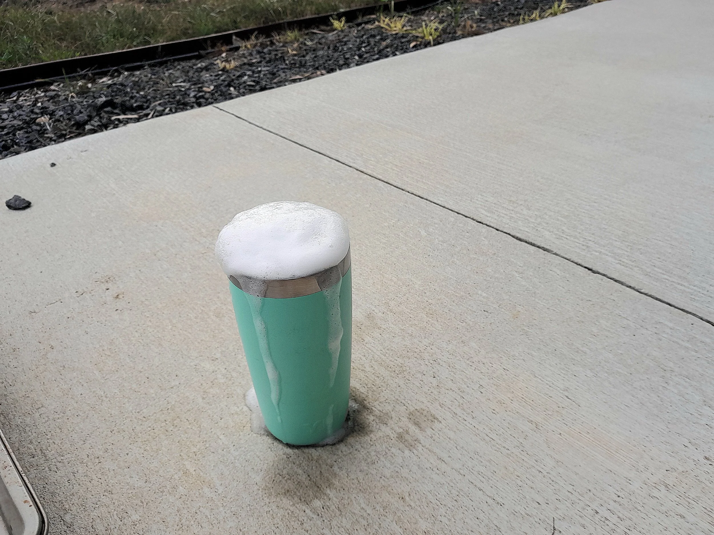 Baking soda and vinegar eruption