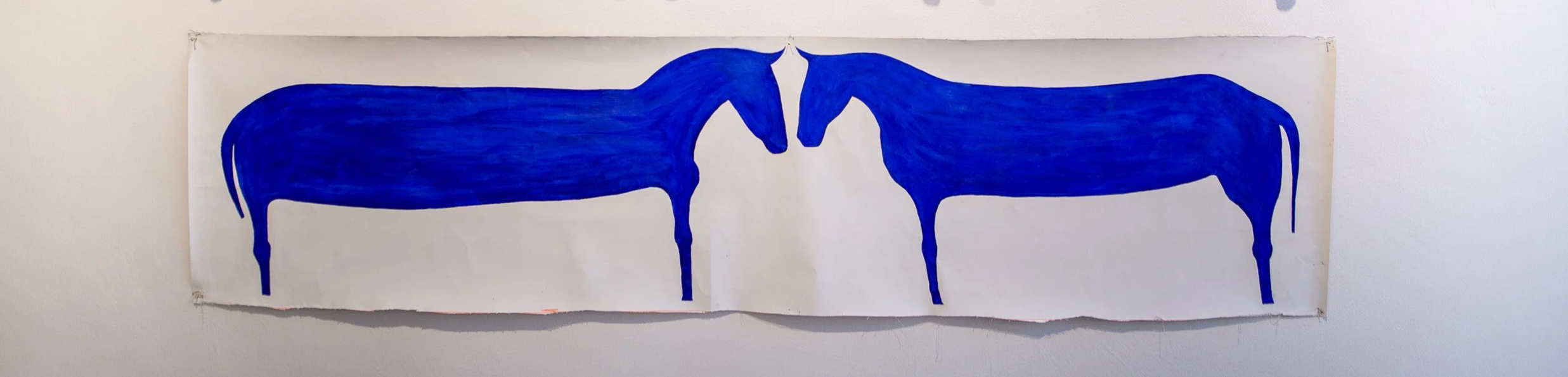 TWO BLUE HORSES