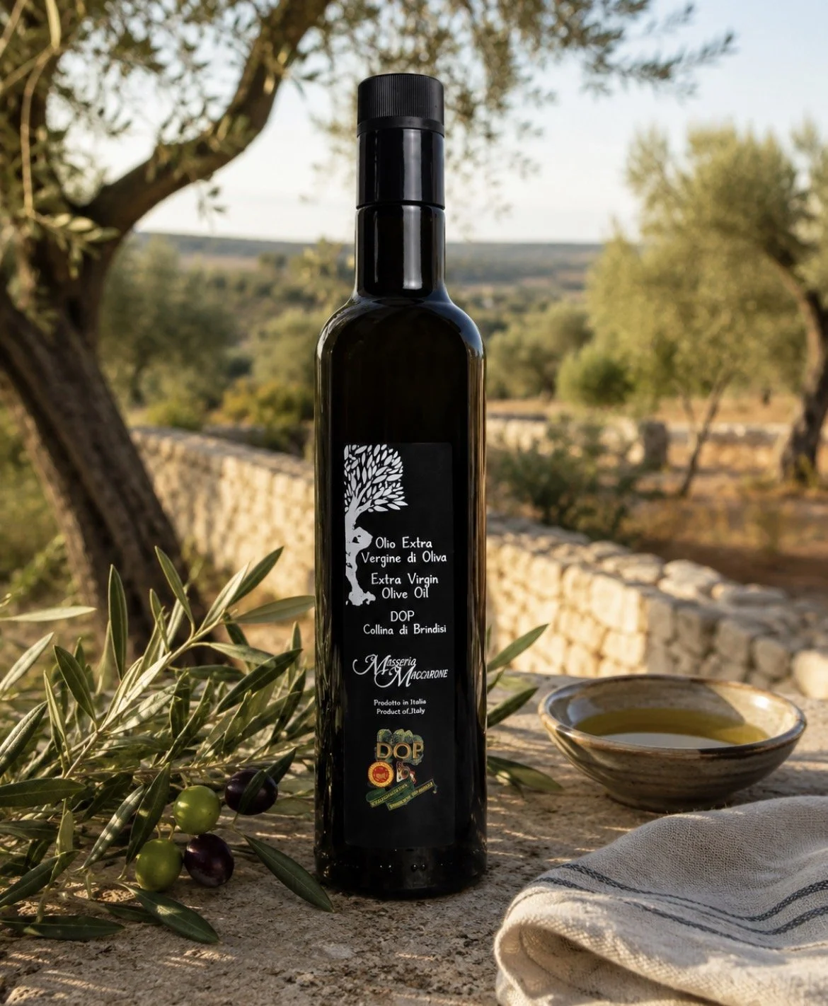 Masseria Maccarone DOP Extra Virgin Olive Oil - 500ml - Packs of  3, 6 & 12