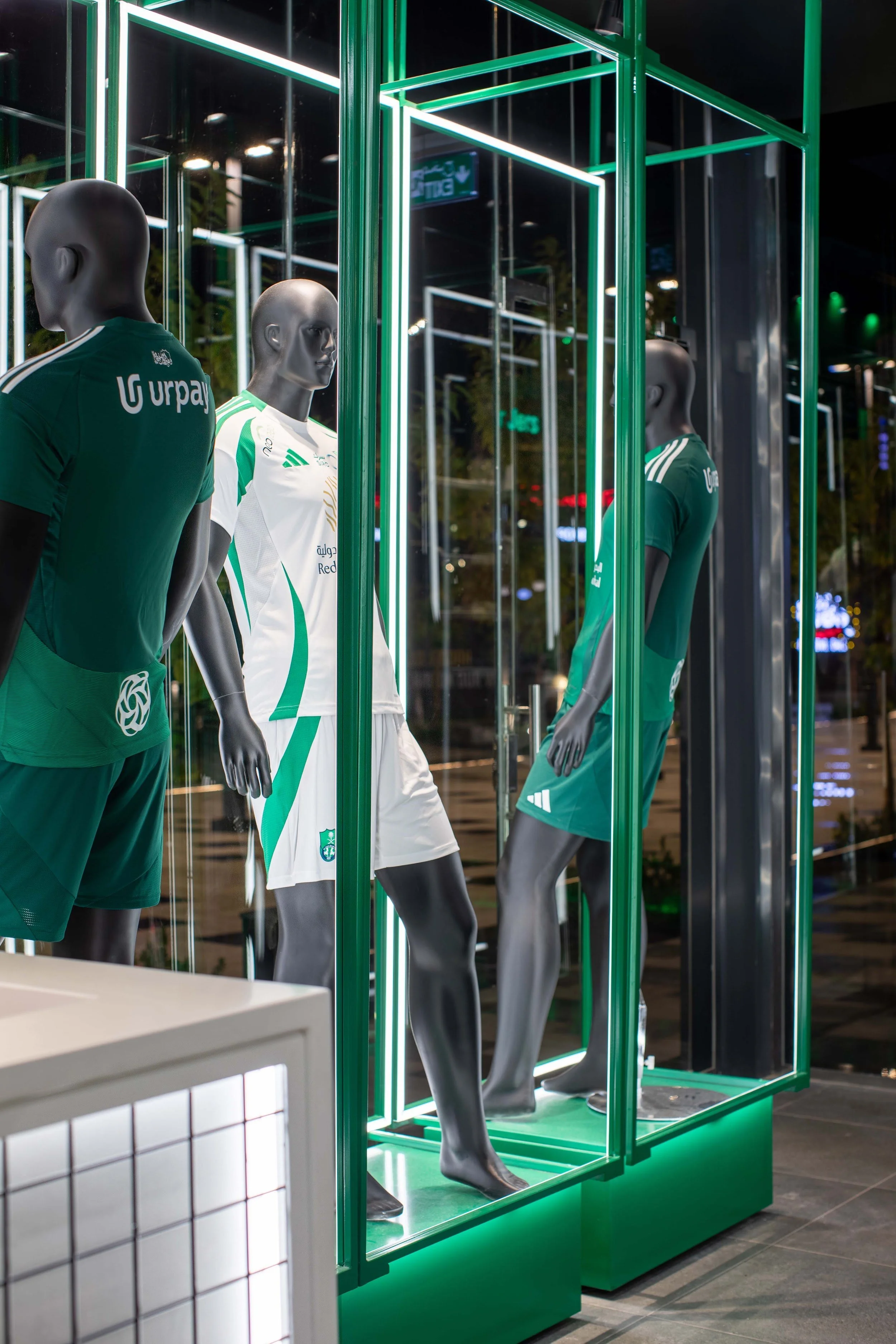 Al Ahli × Adidas store, mannequin line-up