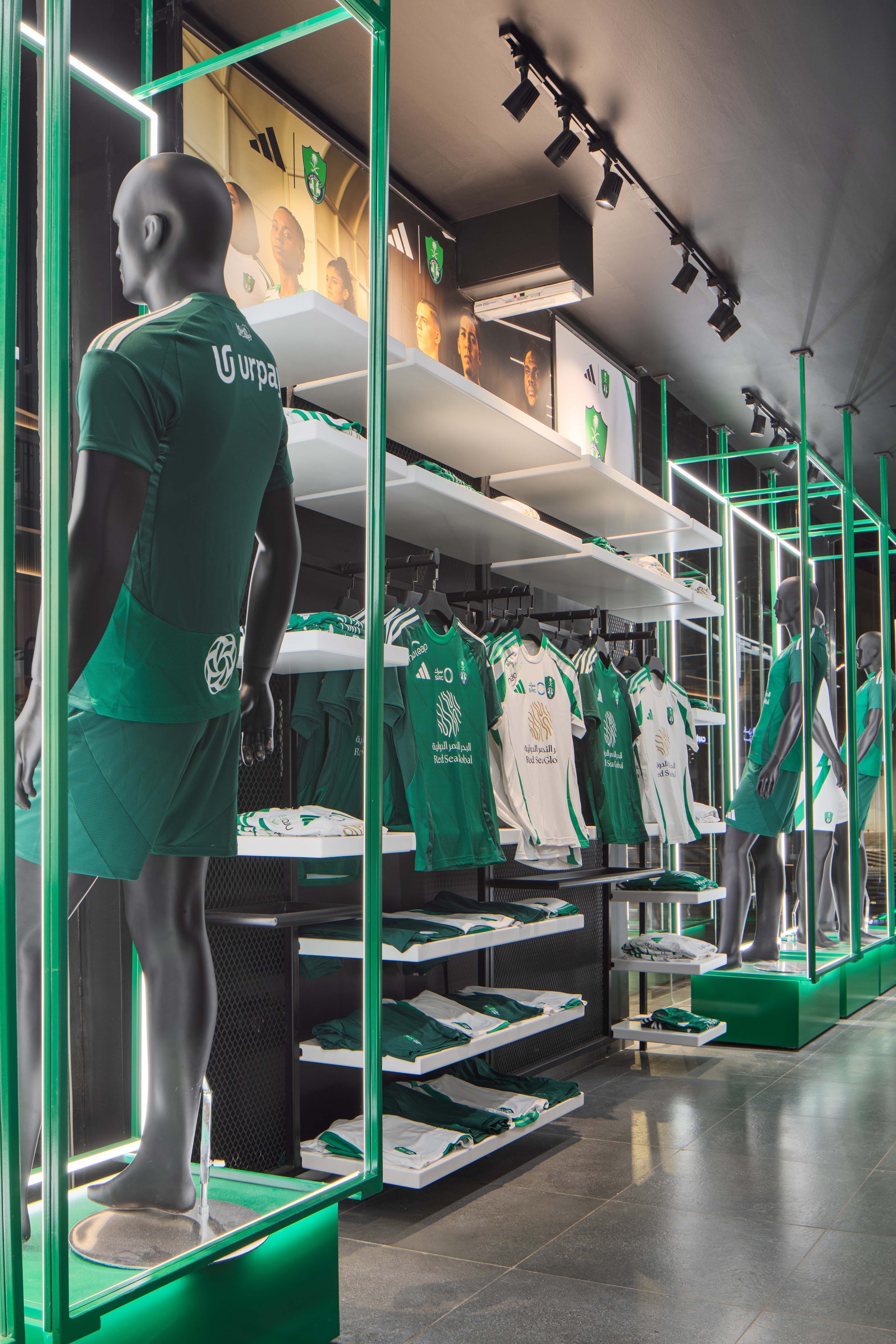 Al Ahli × Adidas store, window display