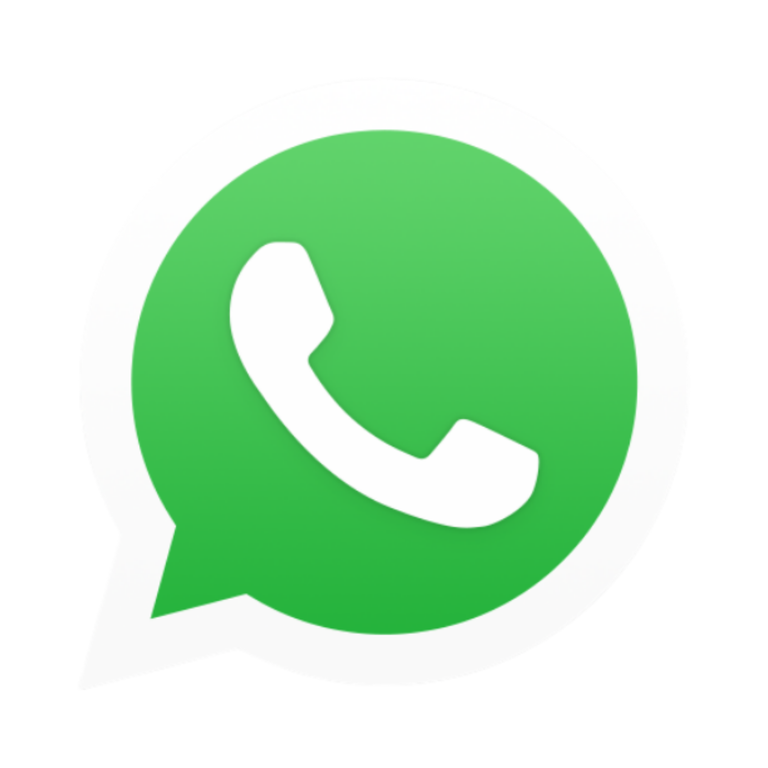 Logo vert et blanc de WhatsApp avec une icône de téléphone dans une bulle de discours.