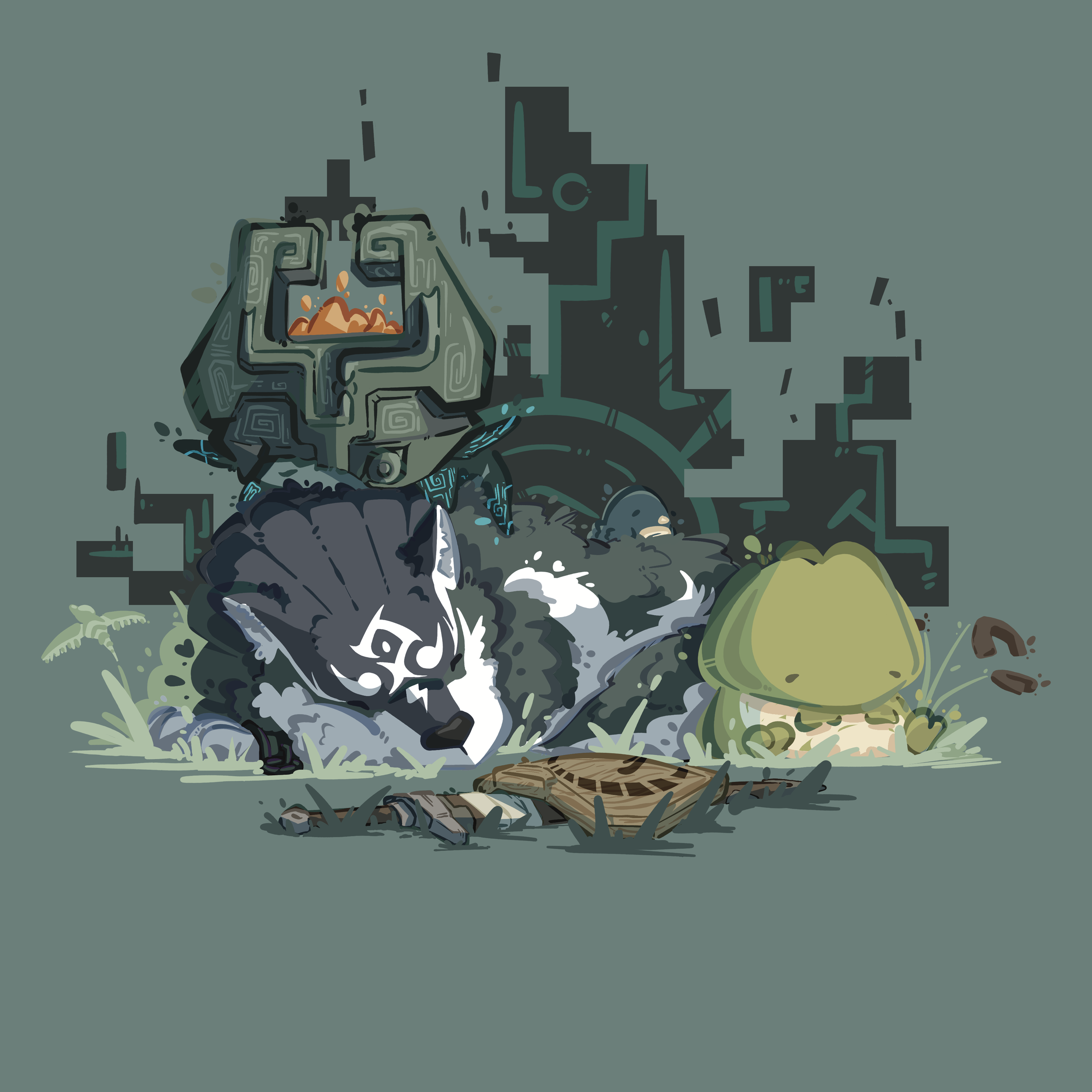 Koro and Toki Art Print- Twilight Princess