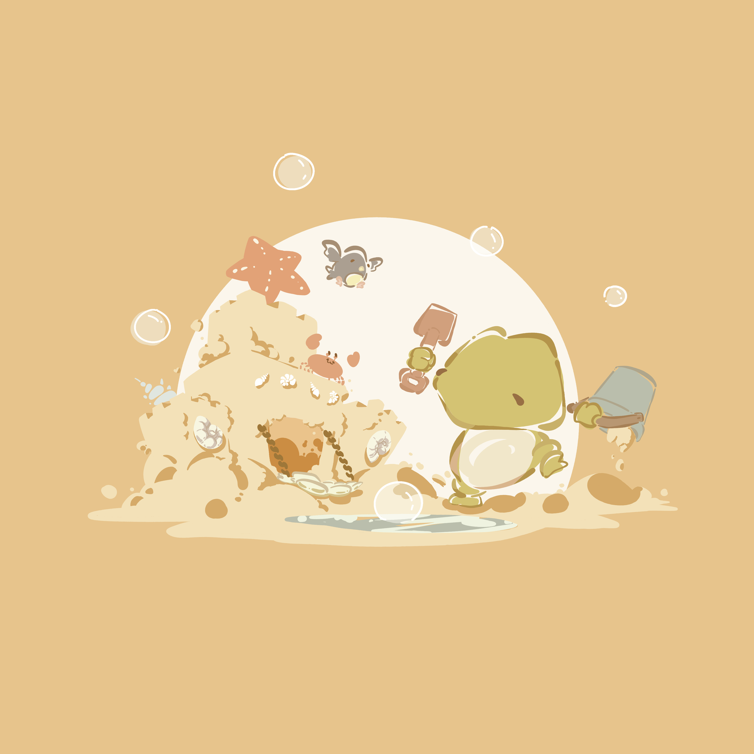 Koro And Toki Art Print- Summer