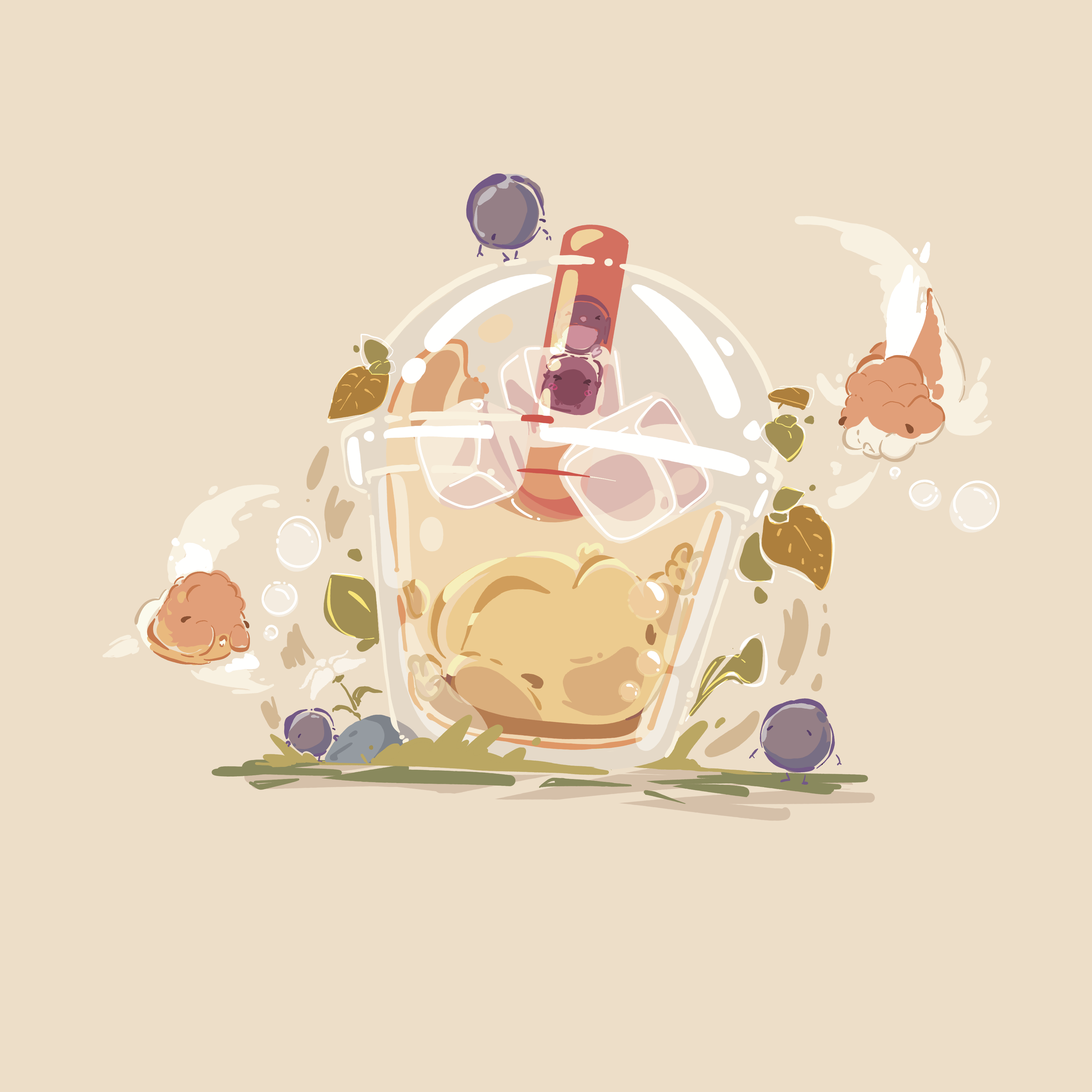 Koro And Toki Art Print- Boba