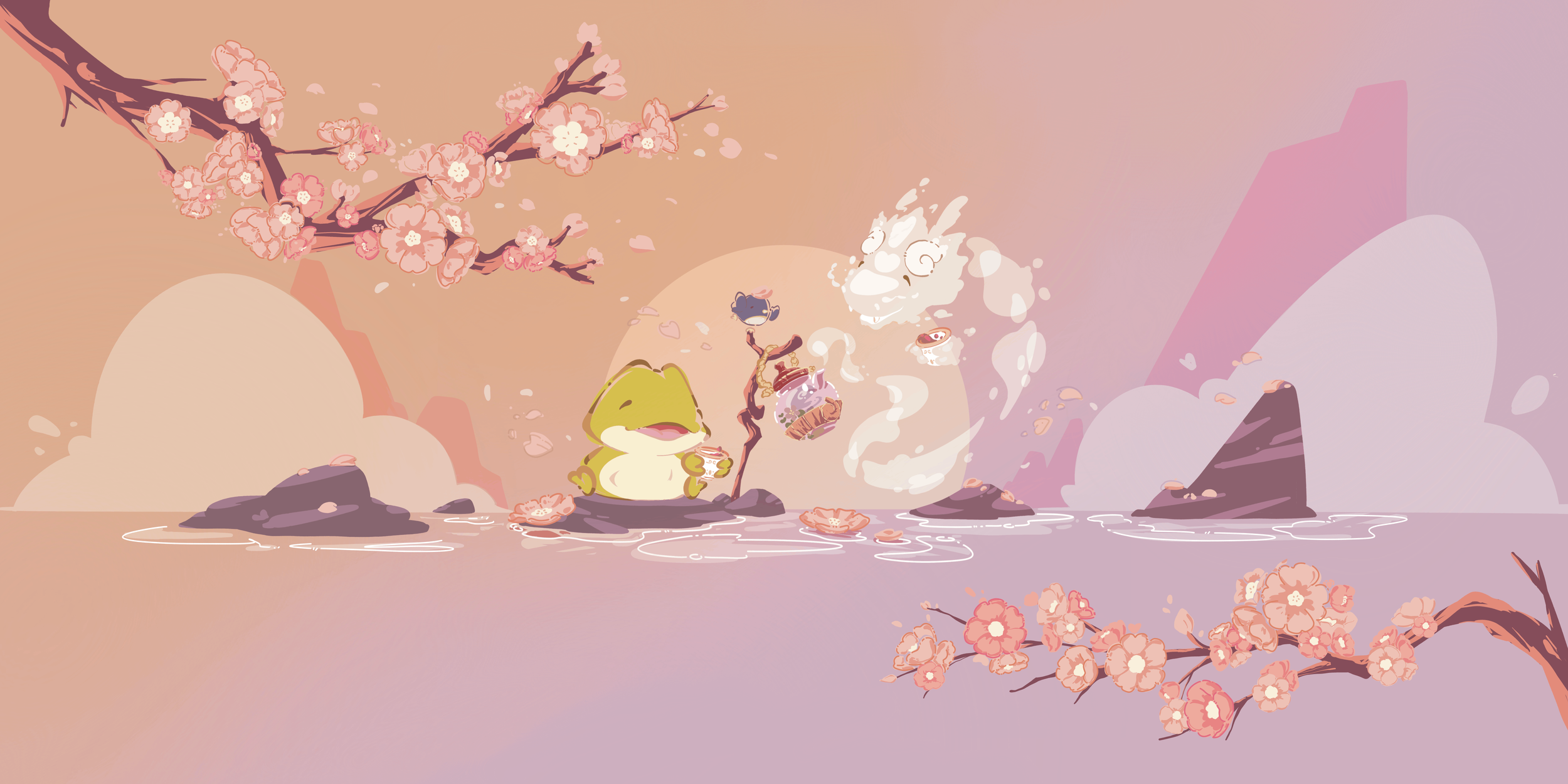 Zen Clouds Deskmat