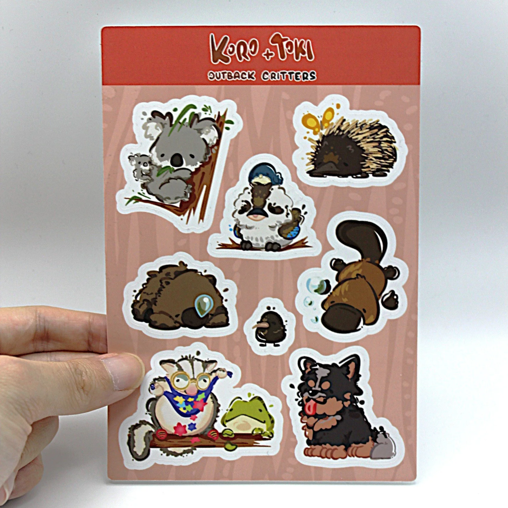 Koro And Toki Sticker Sheet- Outback Critters
